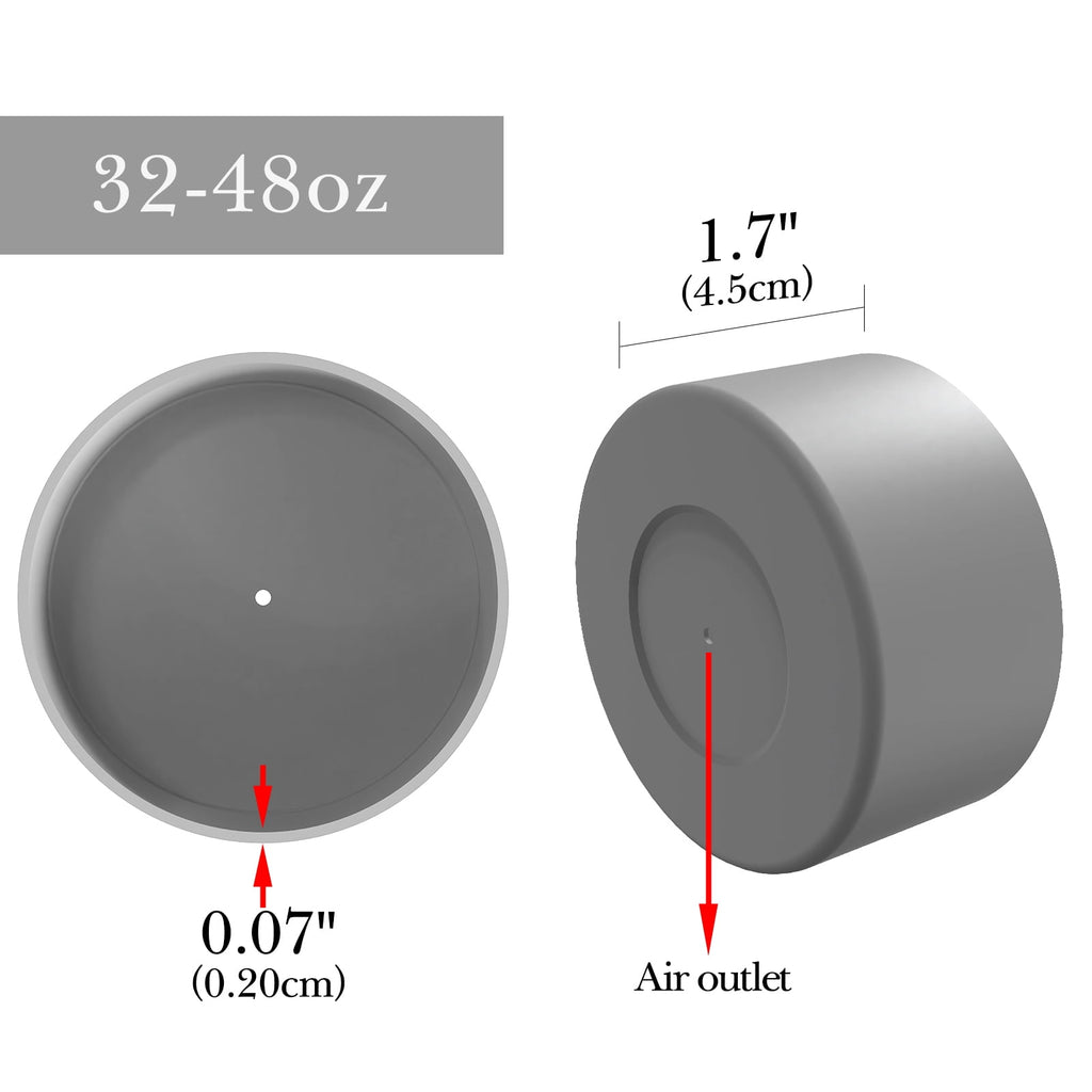 Linkidea 2 Pack Water Bottle Boot Compatible with Nalgene Sustain Wide Mouth 32oz/48oz, Narrow Mouth 32oz, Silicone Anti-Slip Bottle Bottom Bumper Protector (Grey) - G3XS