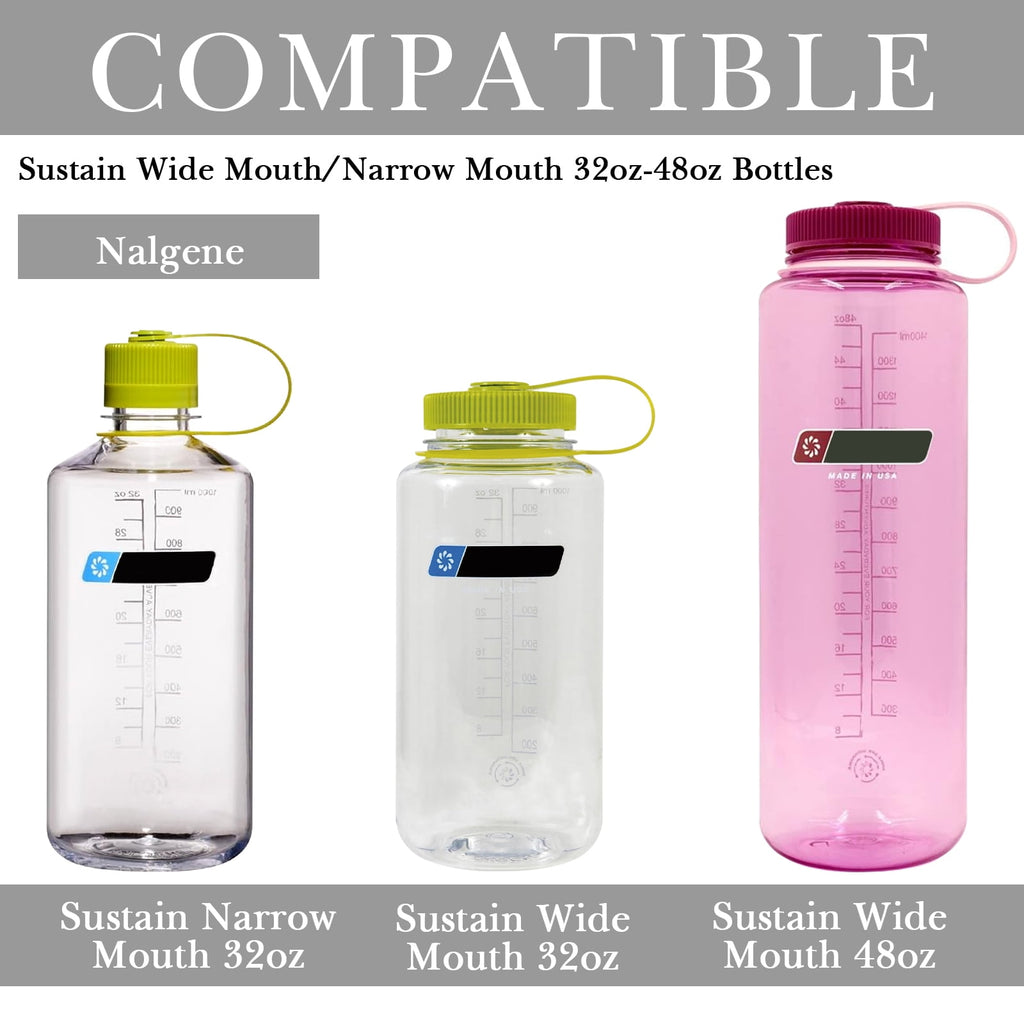 Linkidea 2 Pack Water Bottle Boot Compatible with Nalgene Sustain Wide Mouth 32oz/48oz, Narrow Mouth 32oz, Silicone Anti-Slip Bottle Bottom Bumper Protector (Grey) - G3XS