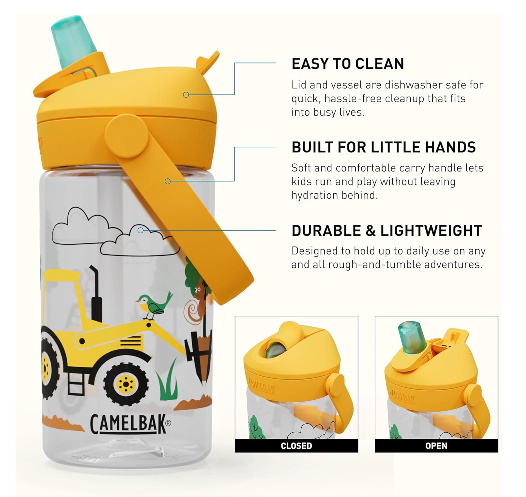 Camelbak Thrive™ Flip Straw Kids 14oz Bottle, Friendly Forest - L2ES
