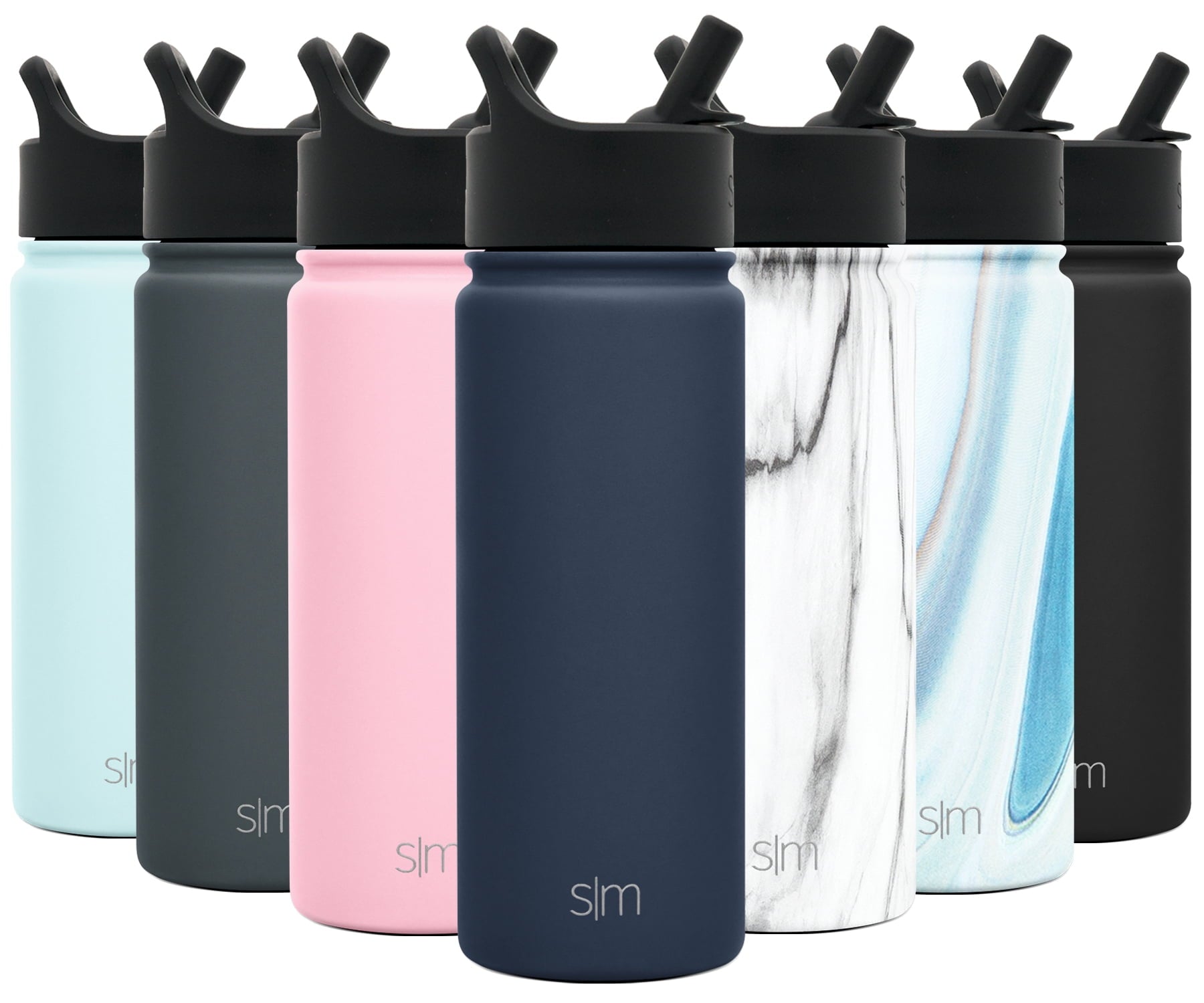 Simple Modern Summit Water Bottle Straw Lid Vacuum Insulated Stainless Steel Bottle | 18 fl oz - I8YT