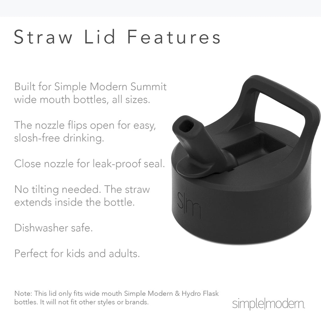 Simple Modern Summit Water Bottle Straw Lid Vacuum Insulated Stainless Steel Bottle | 18 fl oz - I8YT