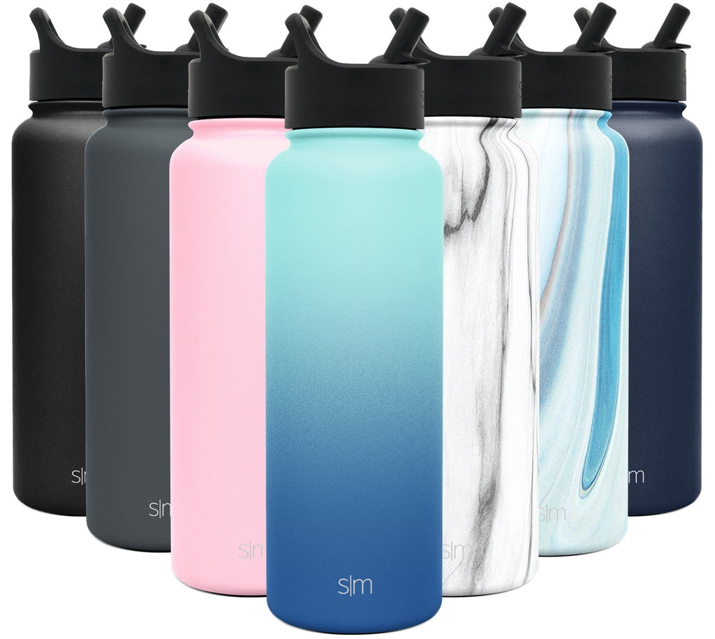 Simple Modern Summit Water Bottle Straw Lid Vacuum Insulated Stainless Steel Bottle | 18 fl oz - I8YT