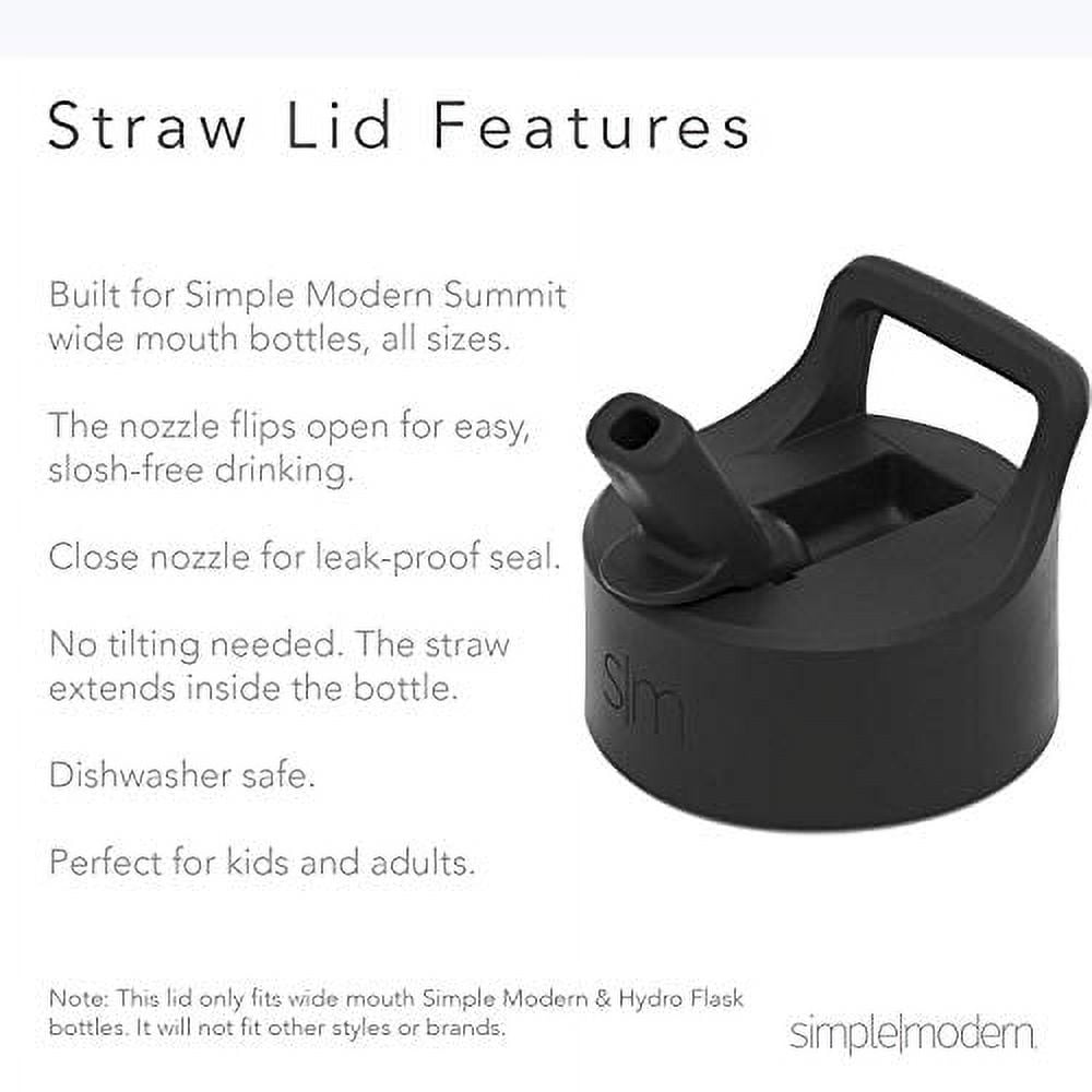 Simple Modern Summit Water Bottle Straw Lid Vacuum Insulated Stainless Steel Bottle | 18 fl oz - I8YT