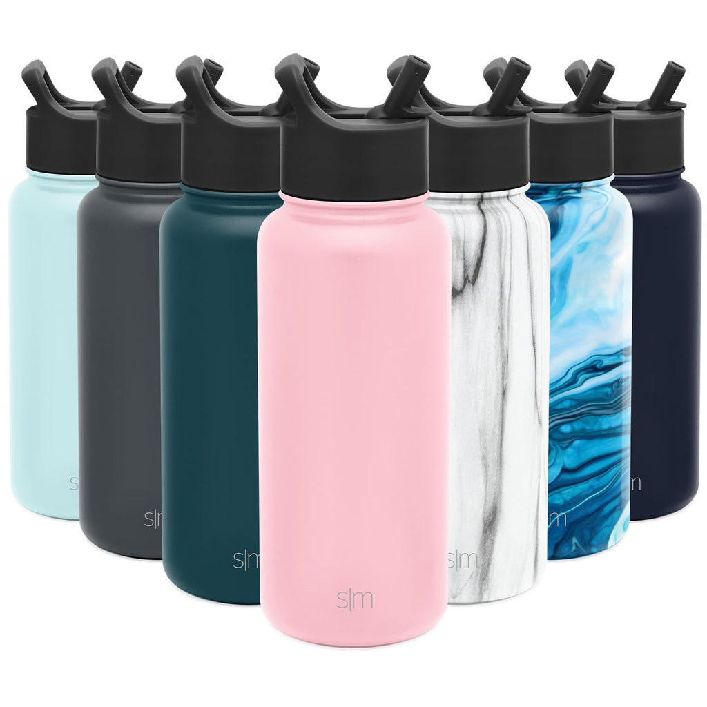 Simple Modern Summit Water Bottle Straw Lid Vacuum Insulated Stainless Steel Bottle | 18 fl oz - I8YT