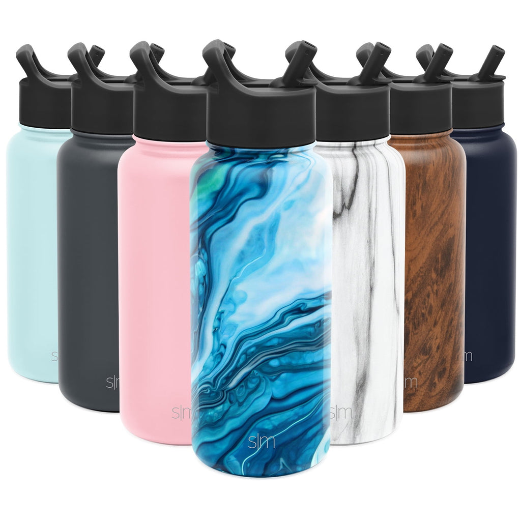 Simple Modern Summit Water Bottle Straw Lid Vacuum Insulated Stainless Steel Bottle | 18 fl oz - I8YT