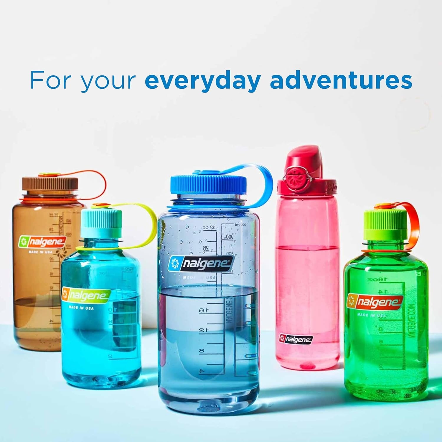 Nalgene Sustain Tritan BPA-Free Water Bottle Made with Material Derived from 50% Plastic Waste, 32 OZ, Narrow Mouth, Pear - LCPO