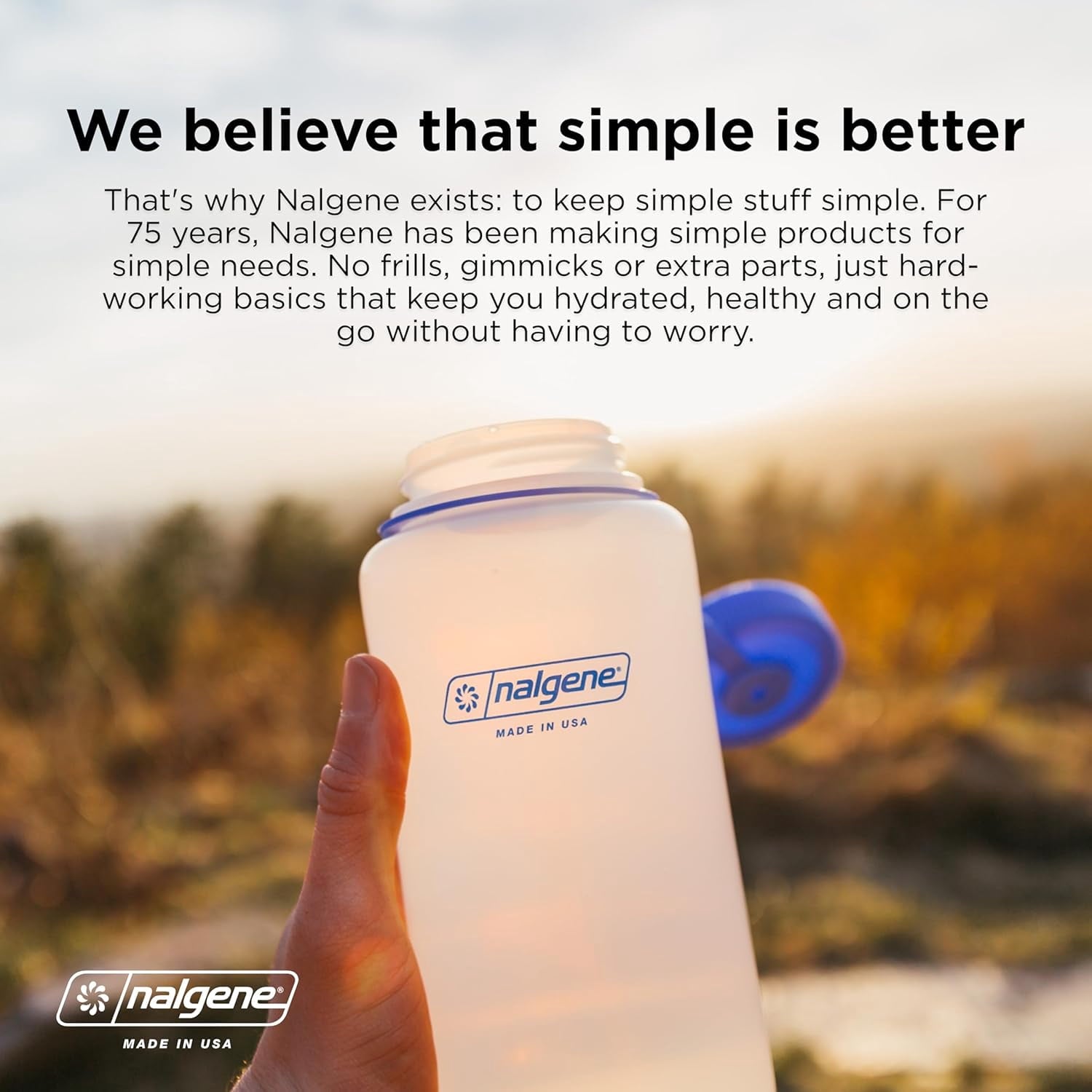 Nalgene Sustain Tritan BPA-Free Water Bottle Made with Material Derived from 50% Plastic Waste, 32 OZ, Narrow Mouth, Pear - LCPO