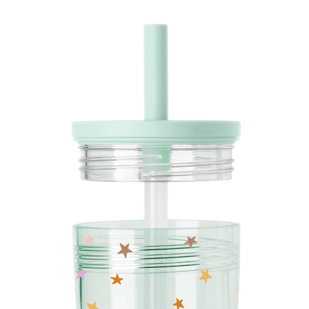 Simple Modern 12 fl oz Tritan Plastic Junior Tumbler with Silicone Straw Lid for Toddlers | Stars - J27T