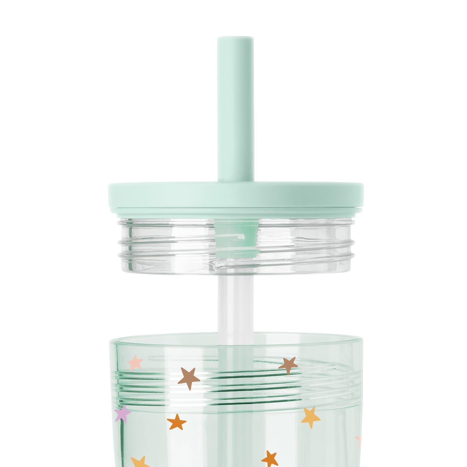 Simple Modern 12 fl oz Tritan Plastic Junior Tumbler with Silicone Straw Lid for Toddlers | Stars - J27T