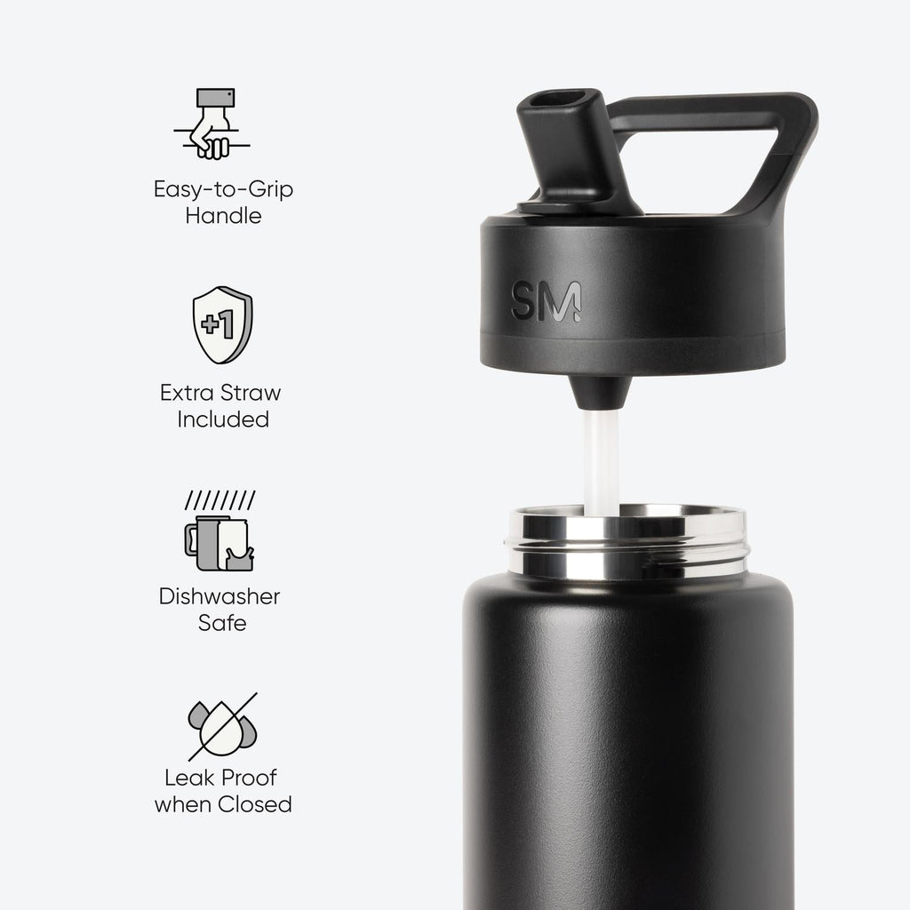 Simple Modern 30 fl oz Insulated Stainless Steel Summit Wide Mouth Water Bottle with Straw Lid | Slumberland - 0M9C