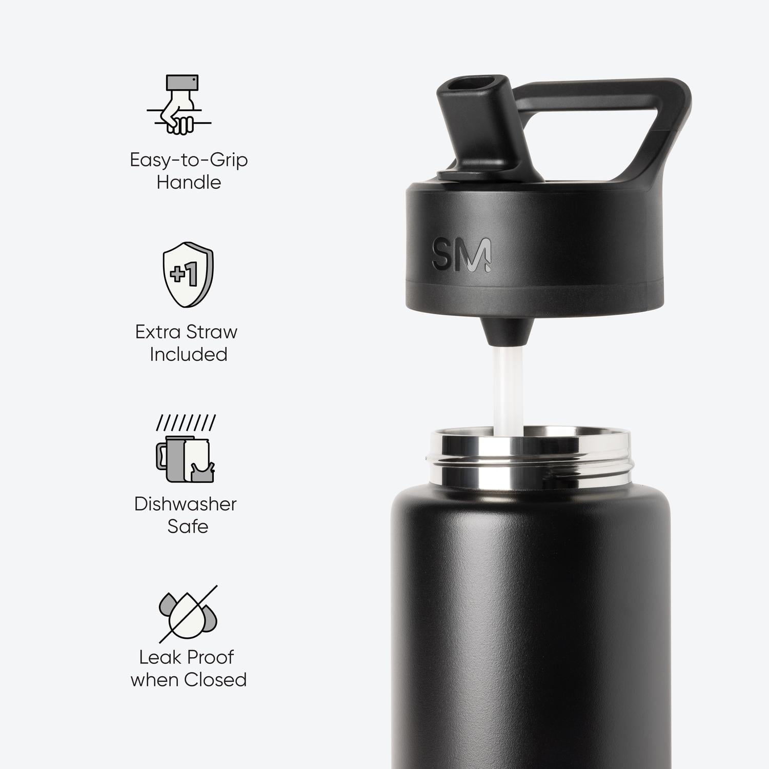 Simple Modern 30 fl oz Insulated Stainless Steel Summit Wide Mouth Water Bottle with Straw Lid | Slumberland - 0M9C