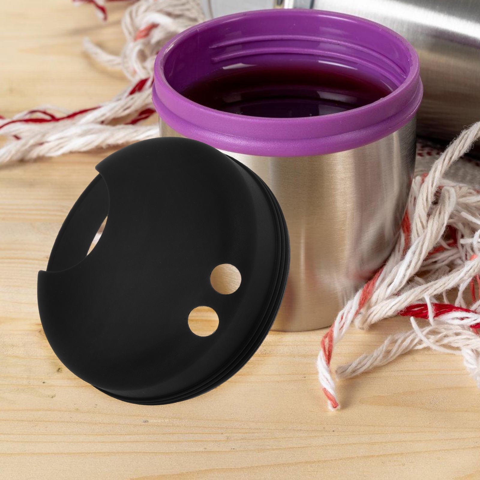 Worgeous 2pcs Splash Guarding Lid For Wide Mouth Bottle  Water Cup Anti-spill Intended Accessory Water Cup Lid Spill-proof Cap For Water Cup Compatible For Nalgene Easy Sipper - 6AV0