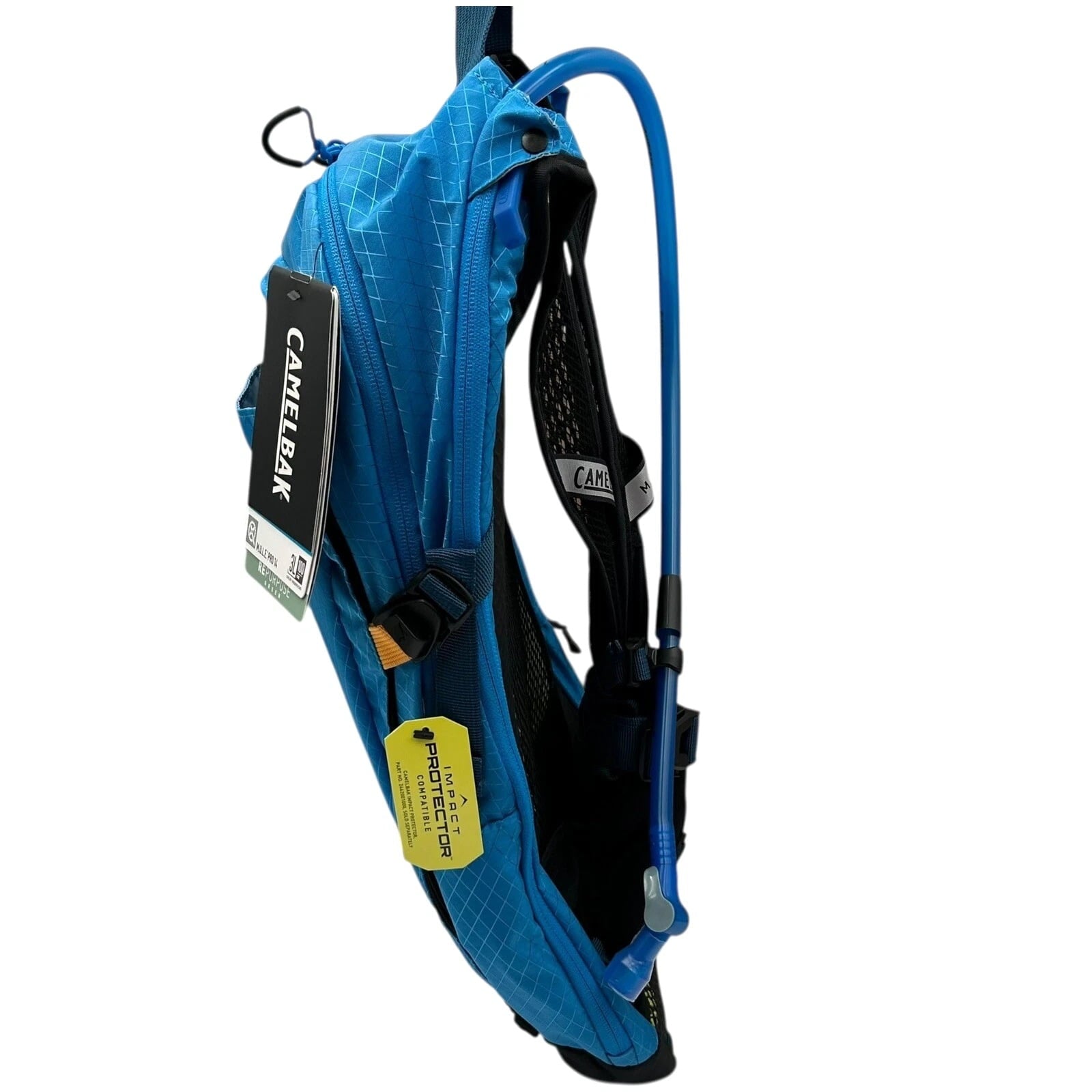 CAMELBAK M.U.L.E Pro 14L Bike Hydration Backpack 100 oz, Ibiza Blue/Orange - 7USD