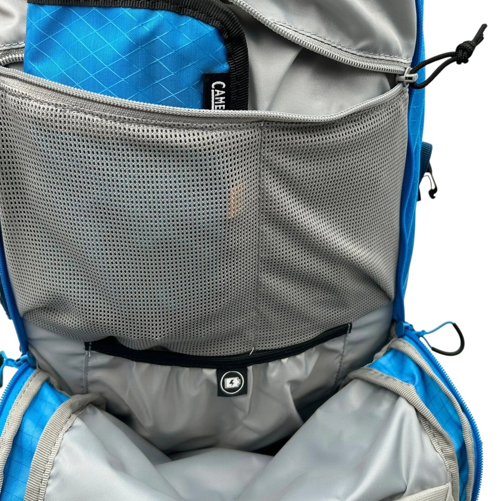 CAMELBAK M.U.L.E Pro 14L Bike Hydration Backpack 100 oz, Ibiza Blue/Orange - 7USD