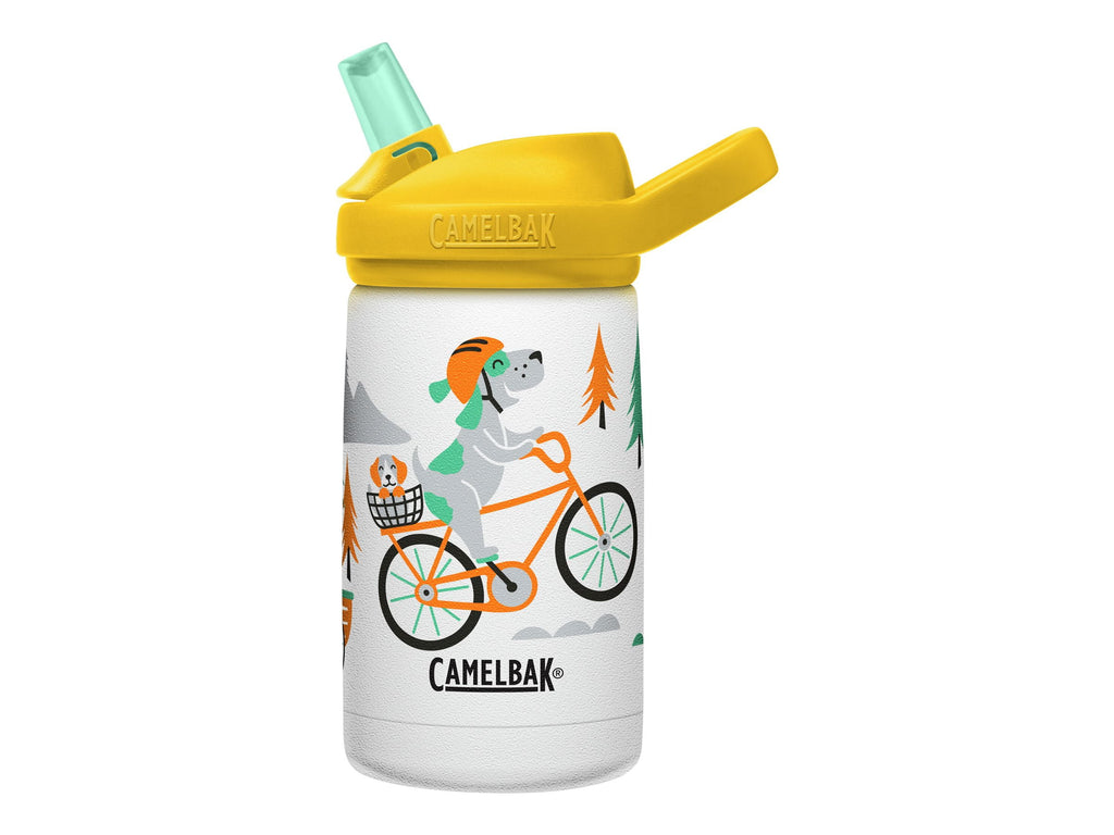 CamelBak Eddy+ Kids - Water bottle - Size 4.25 in x 2.91 in - Height 6.5 in - 12 fl.oz - biking dogs - 40Q6