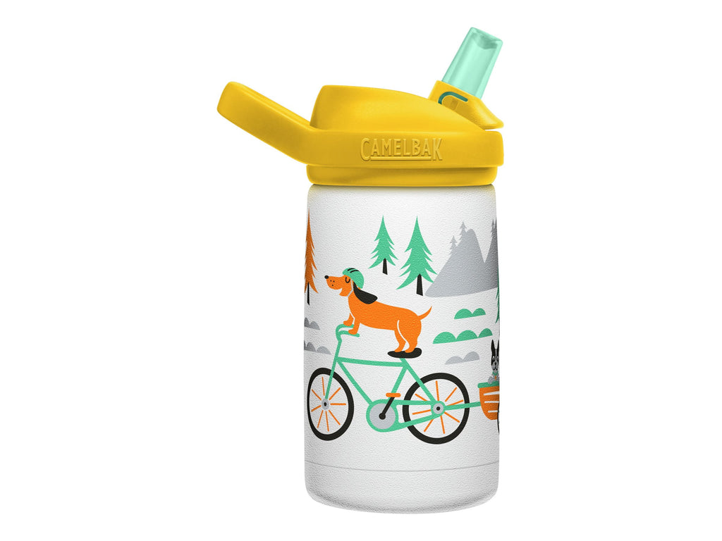 CamelBak Eddy+ Kids - Water bottle - Size 4.25 in x 2.91 in - Height 6.5 in - 12 fl.oz - biking dogs - 40Q6