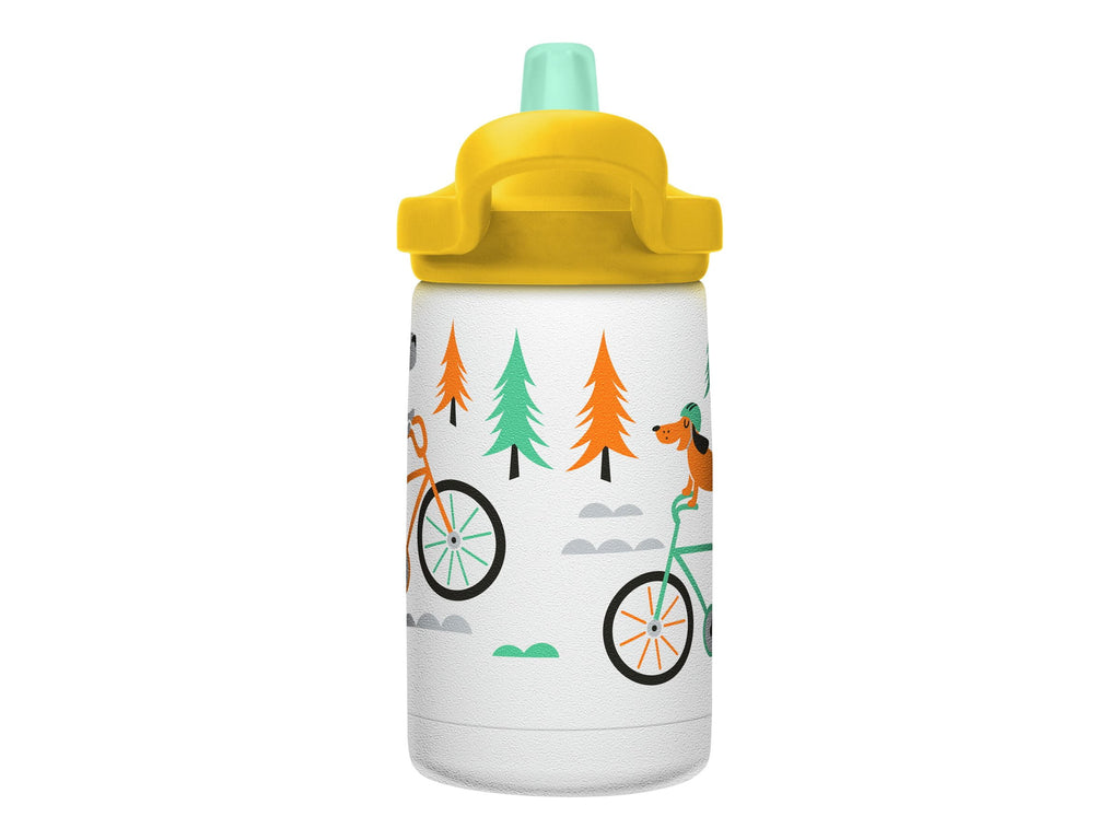 CamelBak Eddy+ Kids - Water bottle - Size 4.25 in x 2.91 in - Height 6.5 in - 12 fl.oz - biking dogs - 40Q6