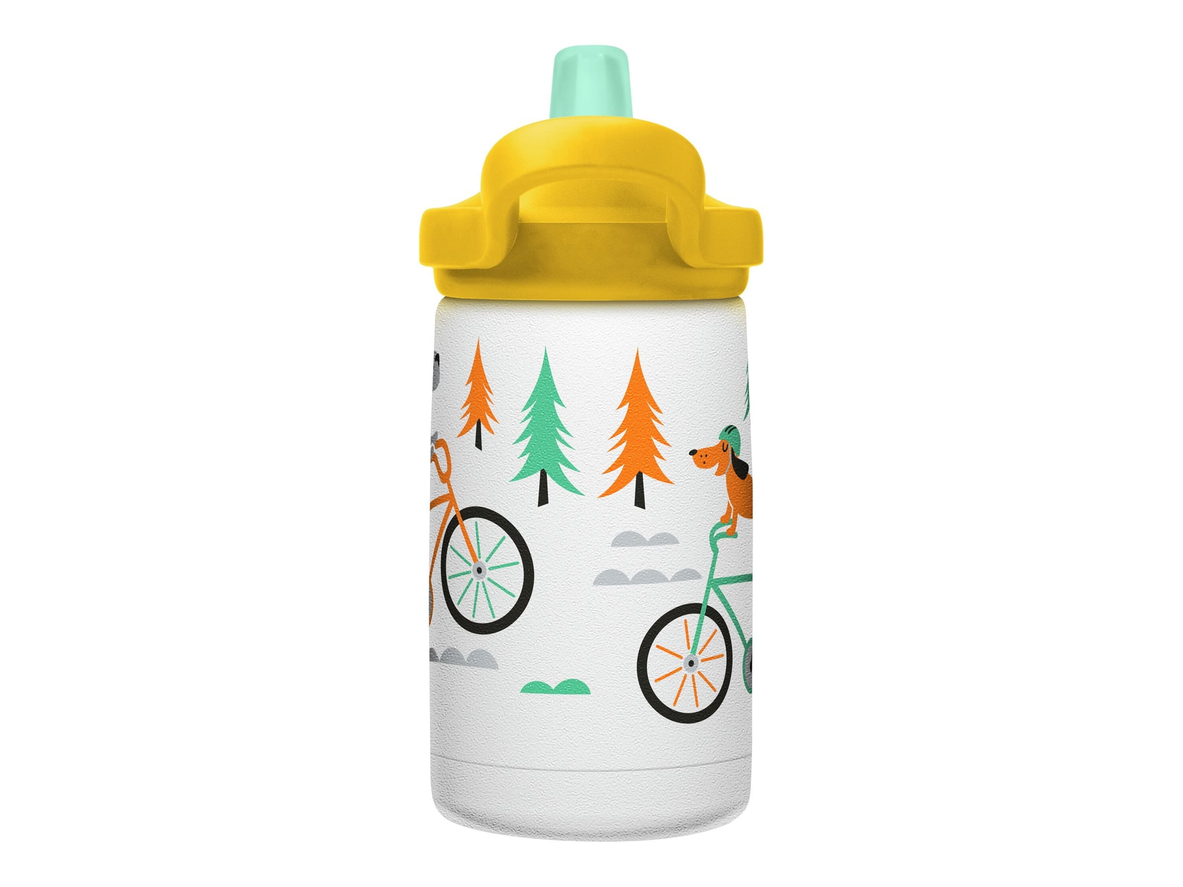 CamelBak Eddy+ Kids - Water bottle - Size 4.25 in x 2.91 in - Height 6.5 in - 12 fl.oz - biking dogs - 40Q6