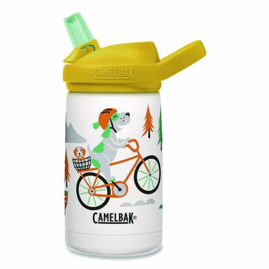 CamelBak Eddy+ Kids - Water bottle - Size 4.25 in x 2.91 in - Height 6.5 in - 12 fl.oz - biking dogs - 40Q6