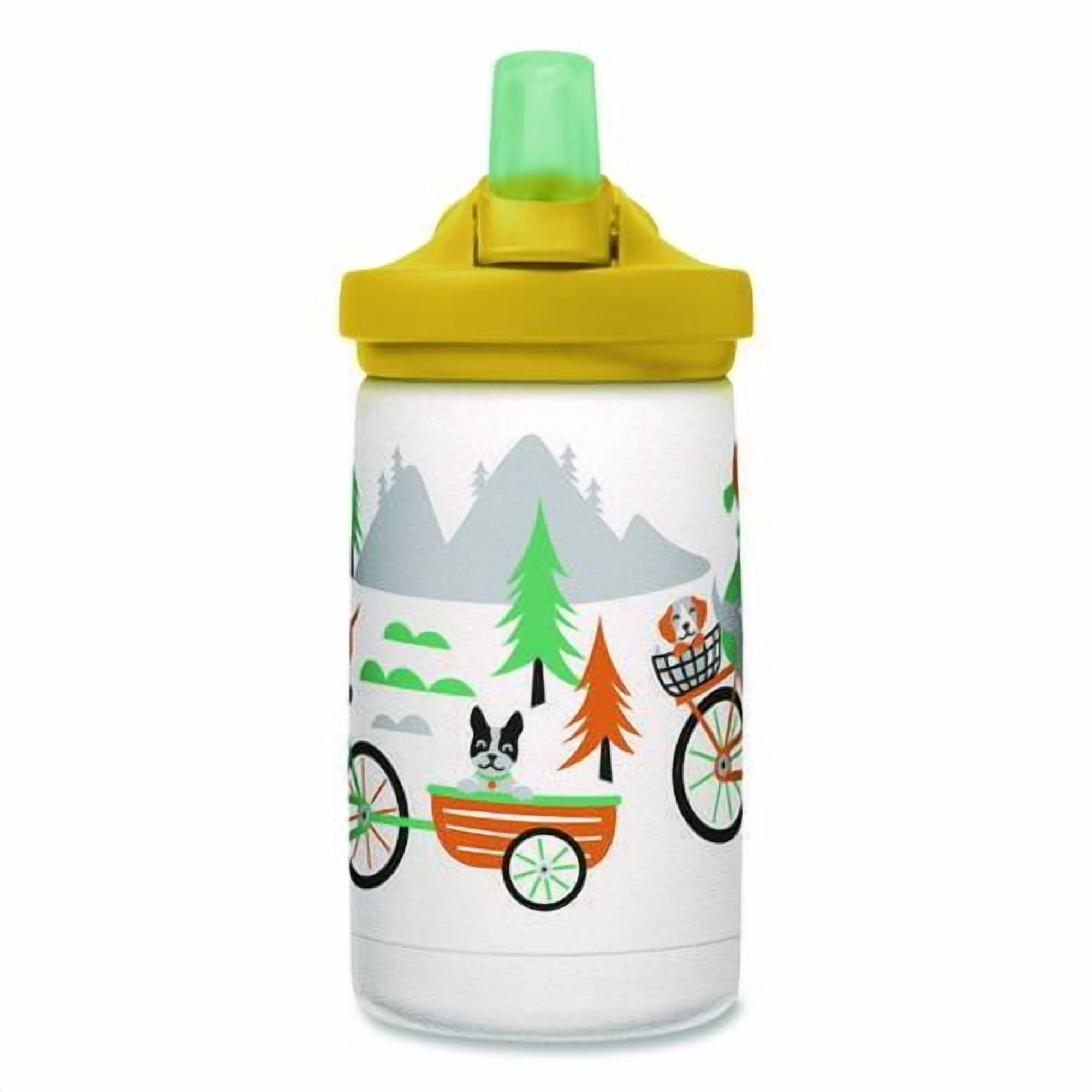 CamelBak Eddy+ Kids - Water bottle - Size 4.25 in x 2.91 in - Height 6.5 in - 12 fl.oz - biking dogs - 40Q6