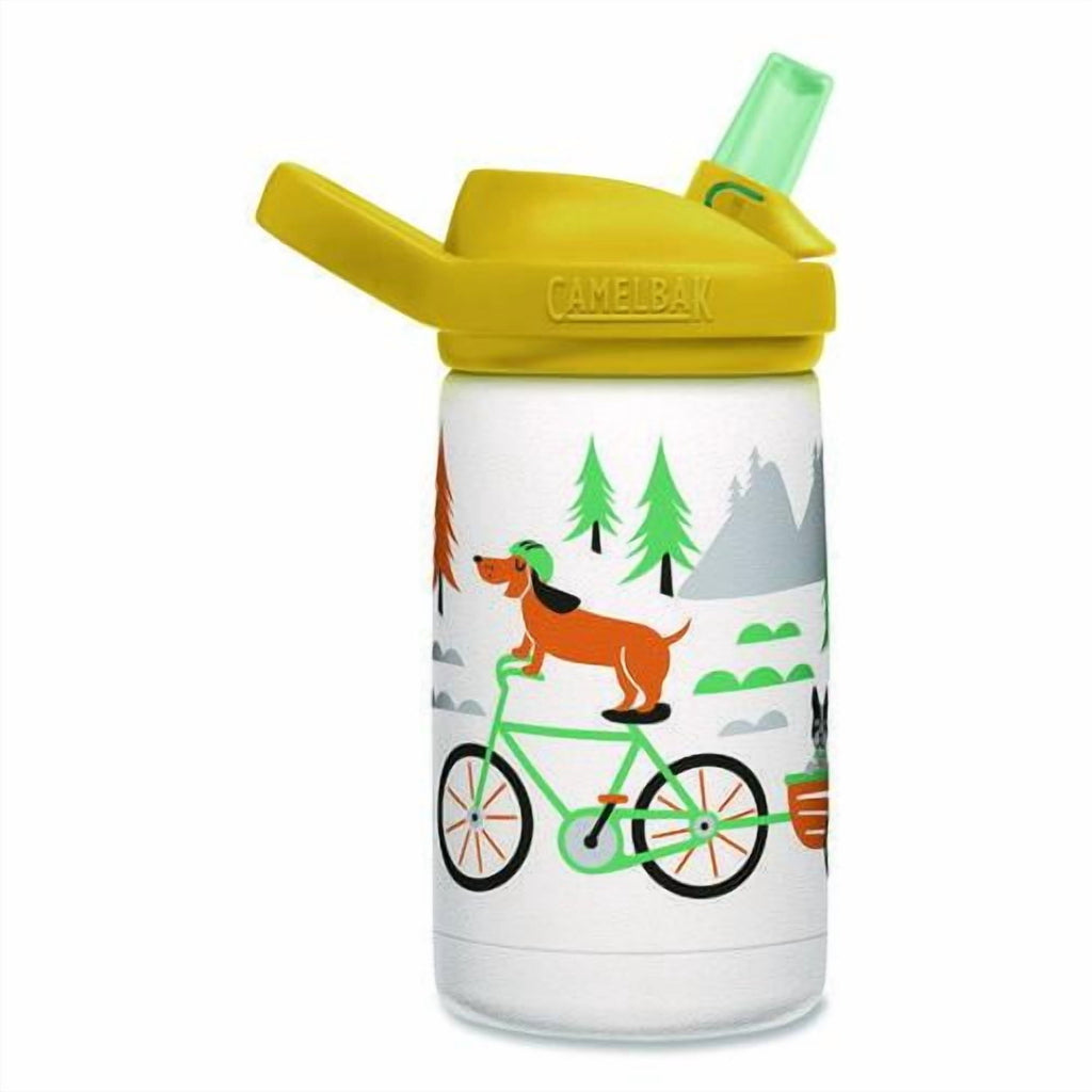 CamelBak Eddy+ Kids - Water bottle - Size 4.25 in x 2.91 in - Height 6.5 in - 12 fl.oz - biking dogs - 40Q6