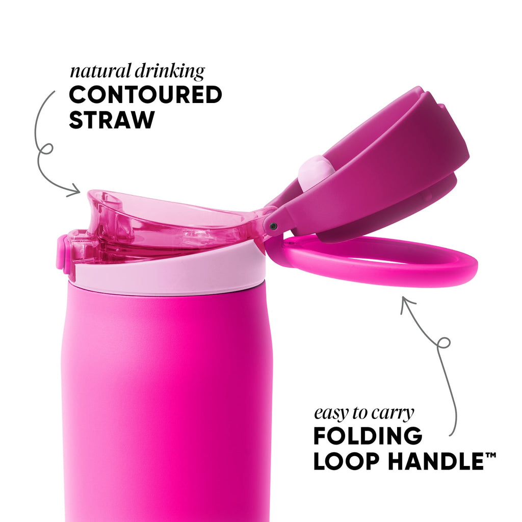 Simple Modern 24oz Mesa Loop Water Bottle with Covered Spout | Pink Champagne - FJWJ