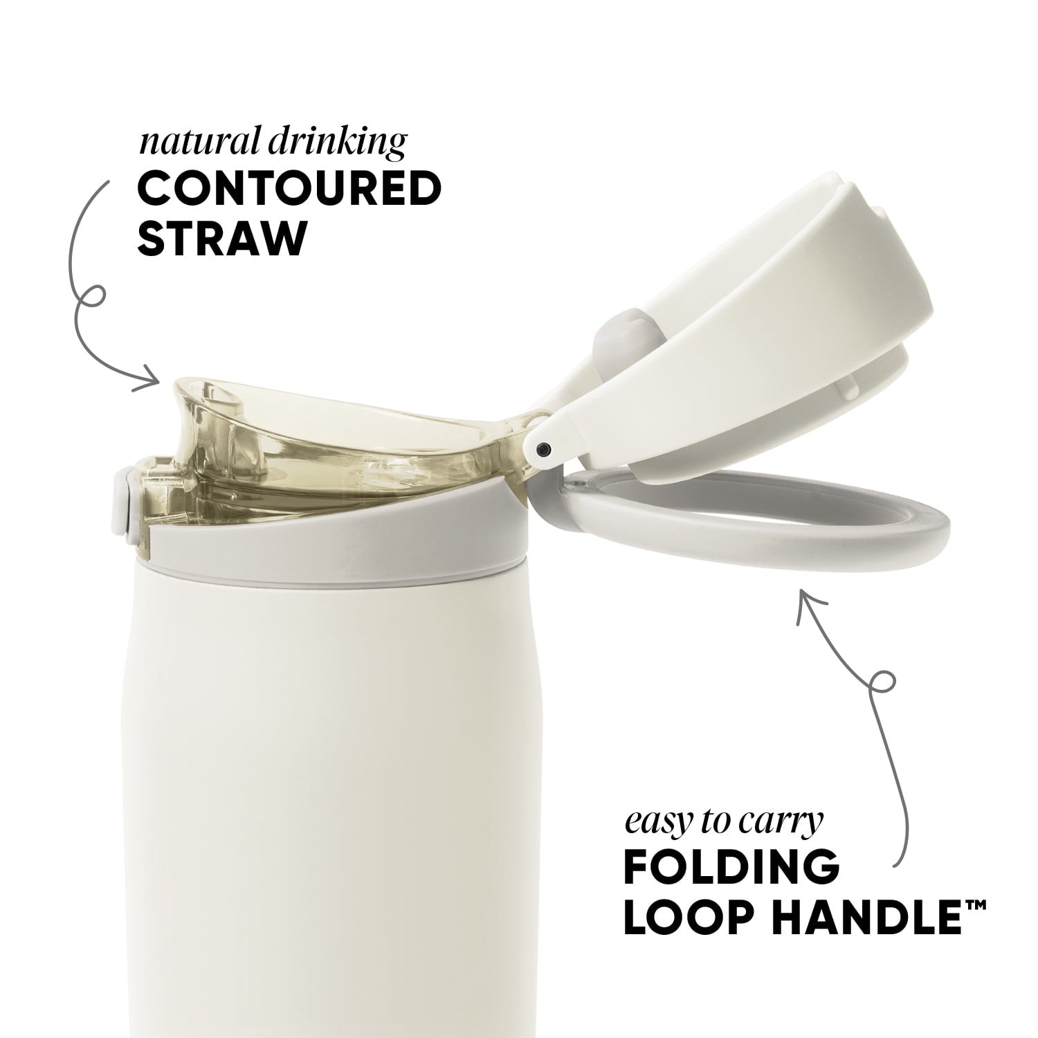 Simple Modern 24oz Mesa Loop Water Bottle with Covered Spout | Pink Champagne - FJWJ