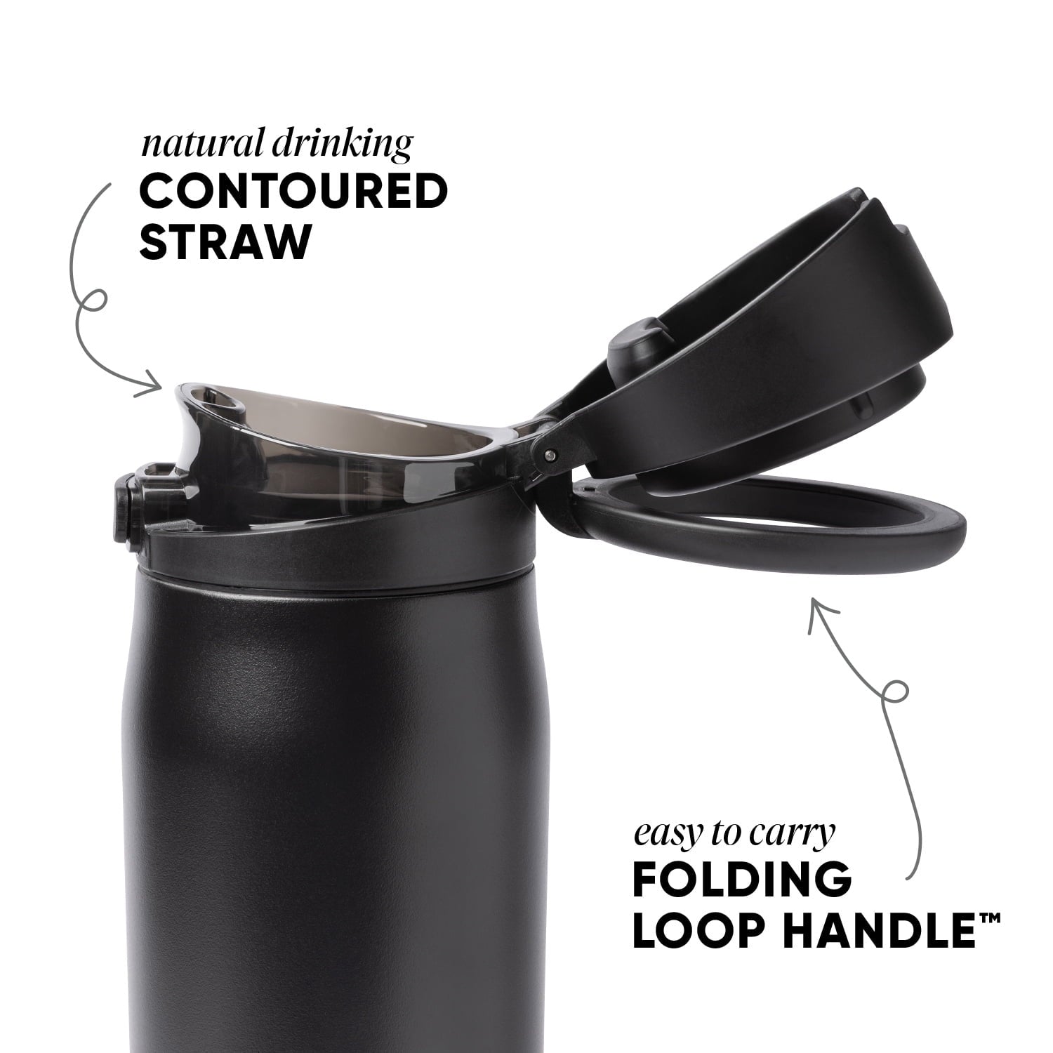 Simple Modern 24oz Mesa Loop Water Bottle with Covered Spout | Pink Champagne - FJWJ