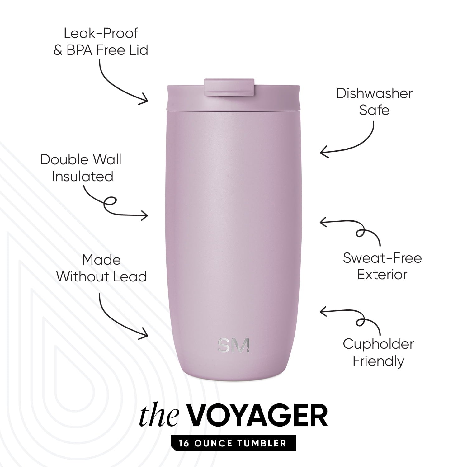 Simple Modern 16 fl oz Insulated Stainless Steel Voyager Coffee Tumbler with Insulated Flip Lid - 2NOE