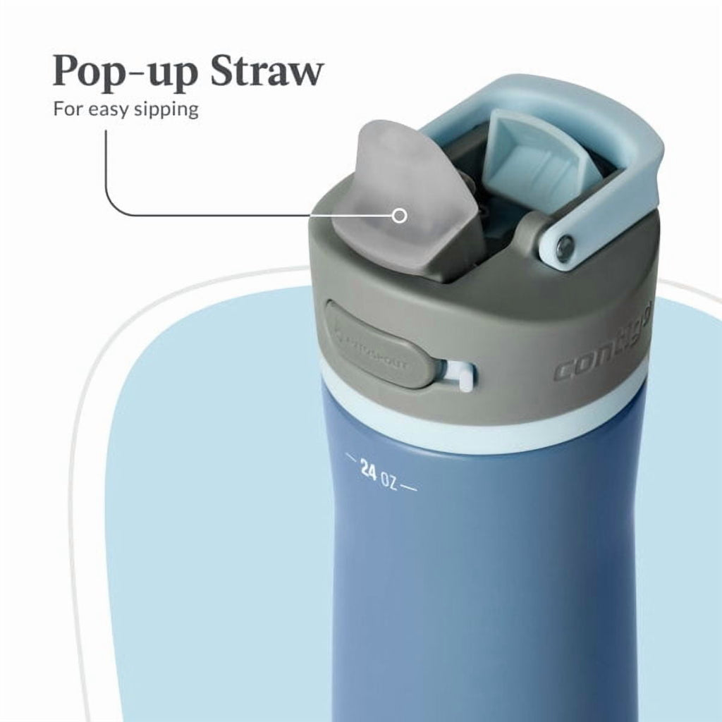 Contigo 24 oz. Wells Chill Stainless Steel Filter Bottle w/ Filters - Dark Ice - QCCM