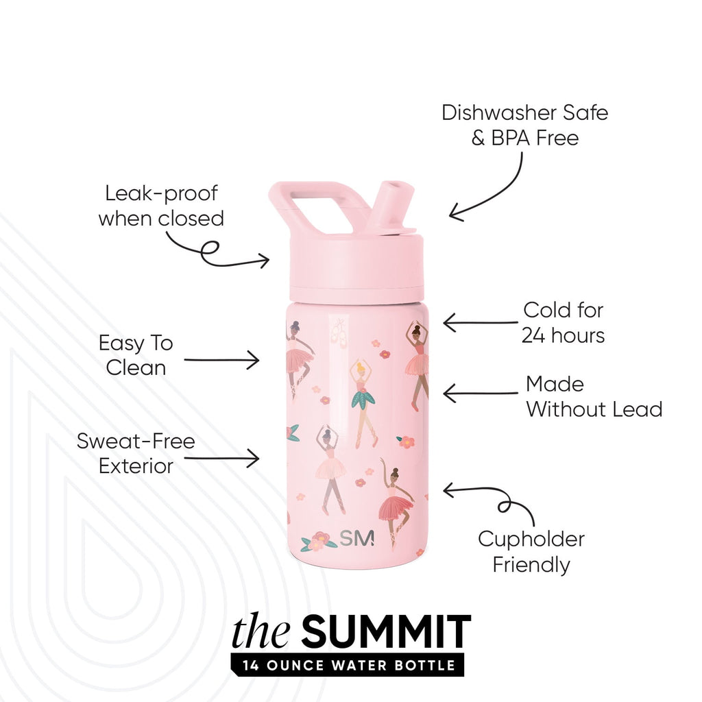 Simple Modern 14oz Summit Water Bottle with Straw Lid | Confetti - JVQG