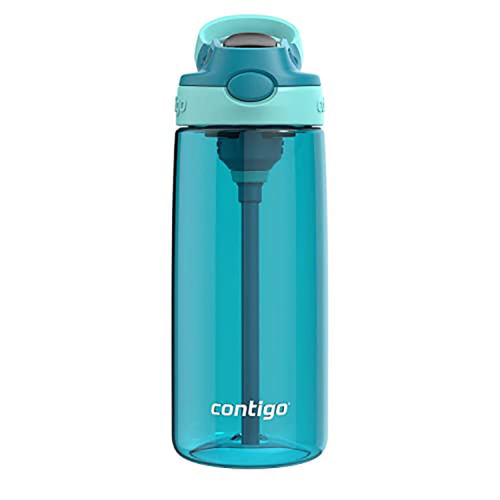 Contigo Leakproof lid 591 mL Juniper Jade Aubrey Plastic Water Bottle with Straw - WIKB