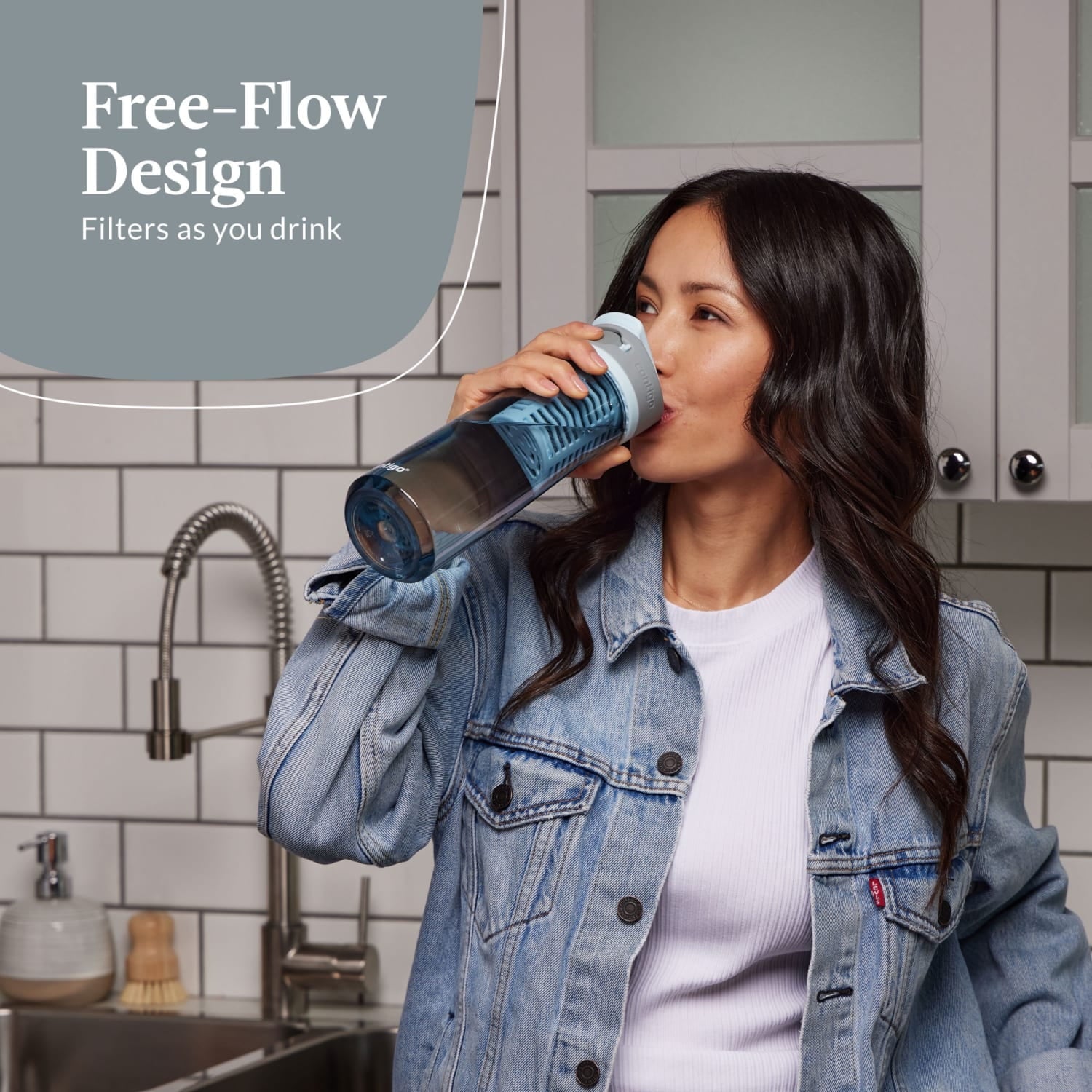 Contigo Clybourn FreeFlow Filter Water Bottle Replacement Filter, 1 Count - POB7
