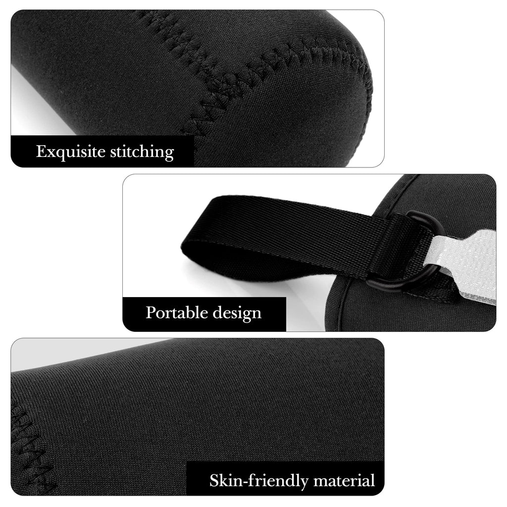 Linkidea Water Bottle Sleeve Compatible with CamelBak Eddy+ Tritan 14oz, Steel 12oz Kids Bottle, Waterbottle Holder Bag with Name Tag, Black - UIOM