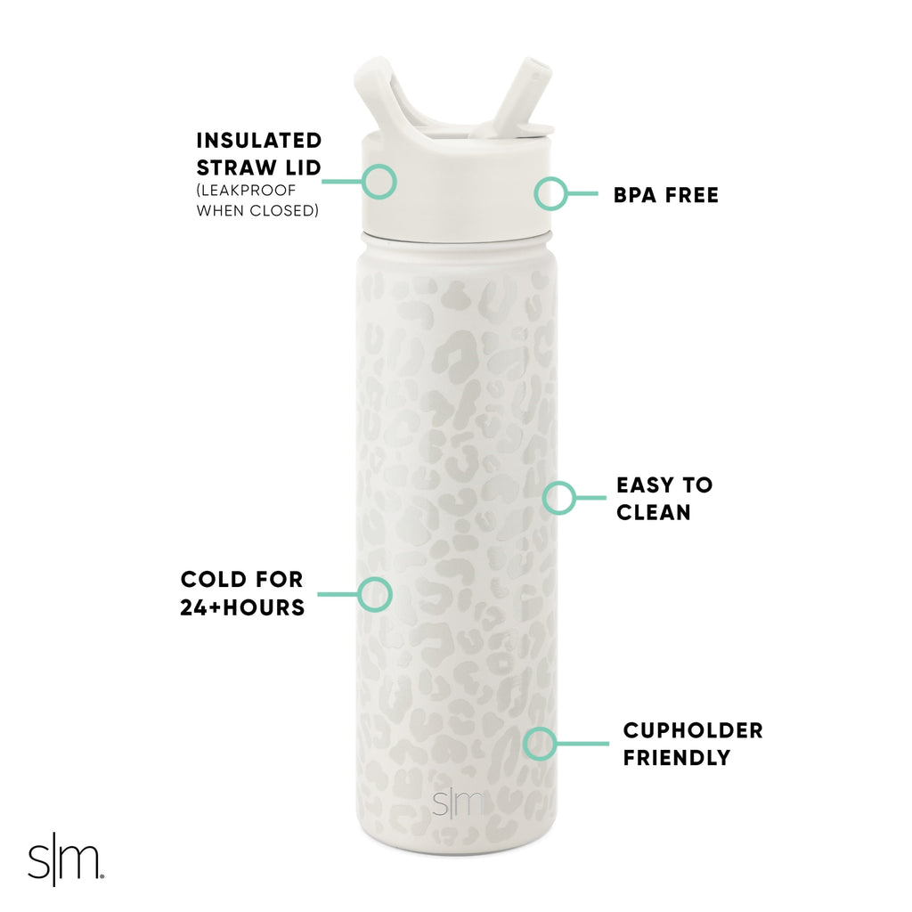 Simple Modern Summit Water Bottle Straw Lid Vacuum Insulated Stainless Steel Bottle | 22 fl oz - O1E0