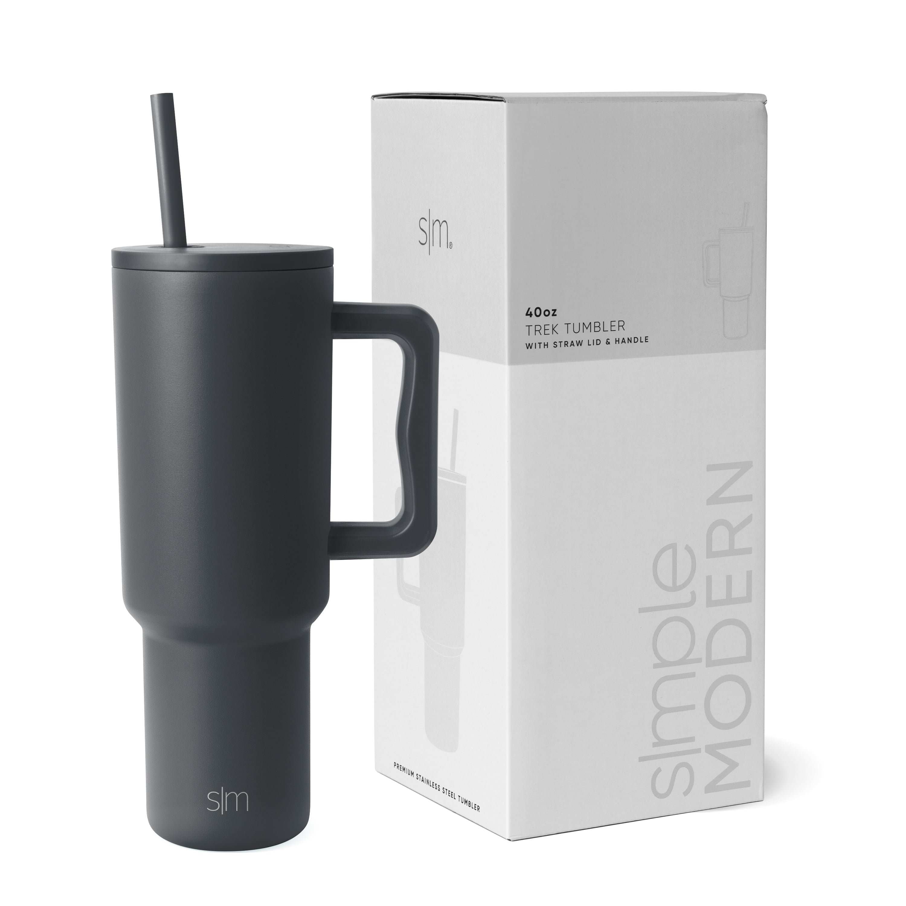 Simple Modern 40 fl oz Insulated Stainless Steel Trek Tumbler with Straw Lid | 80s Mix - DWV8
