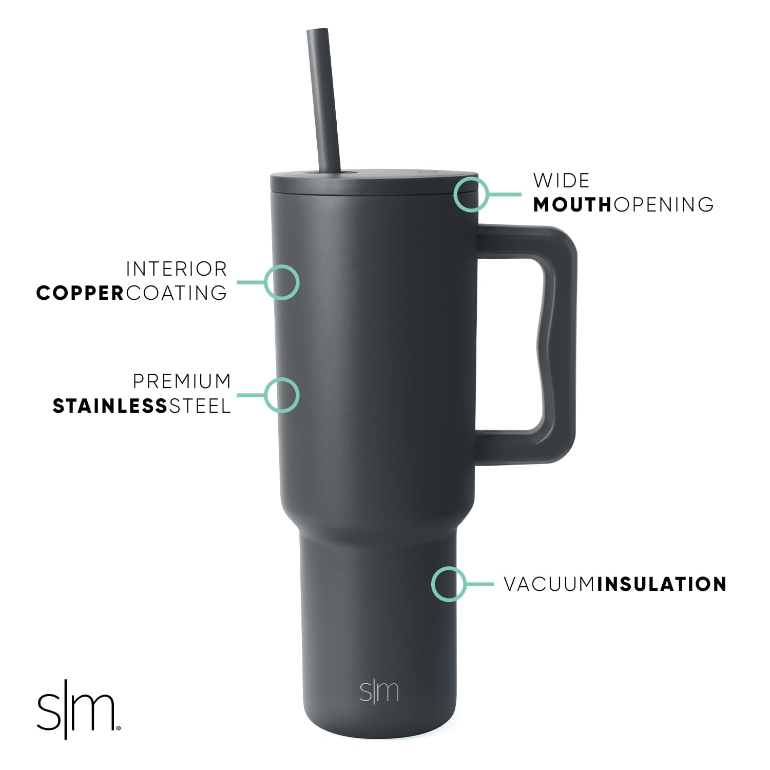 Simple Modern 40 fl oz Insulated Stainless Steel Trek Tumbler with Straw Lid | 80s Mix - DWV8