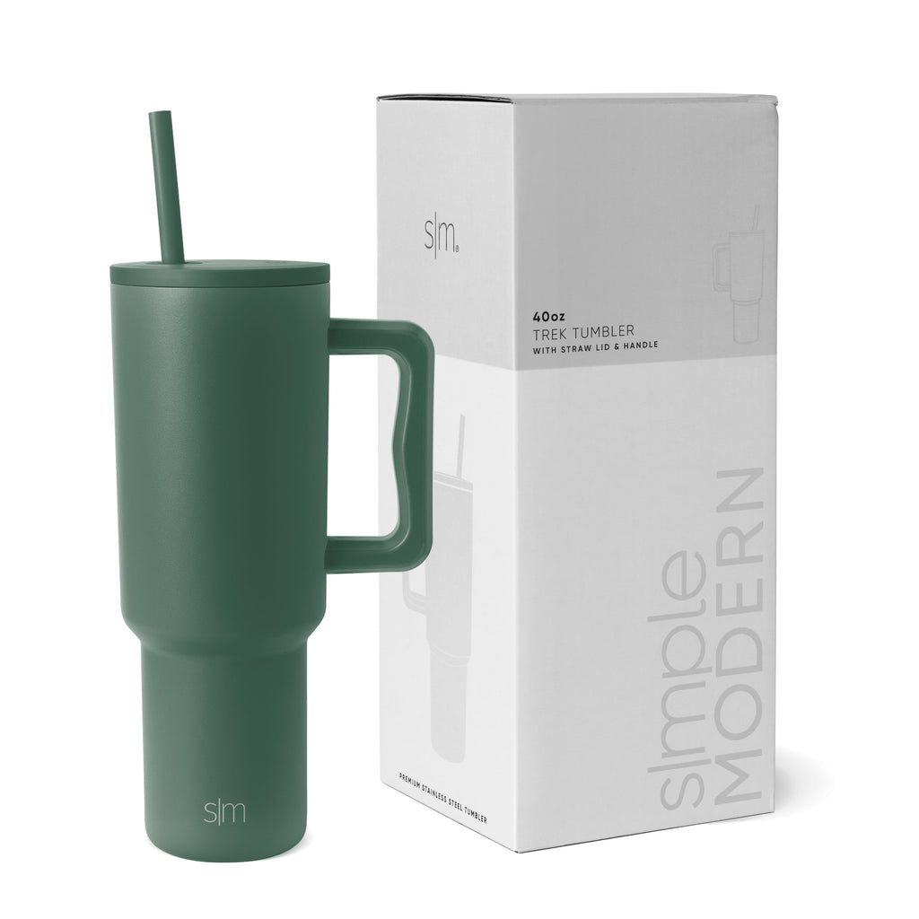 Simple Modern 40 fl oz Insulated Stainless Steel Trek Tumbler with Straw Lid | 80s Mix - DWV8