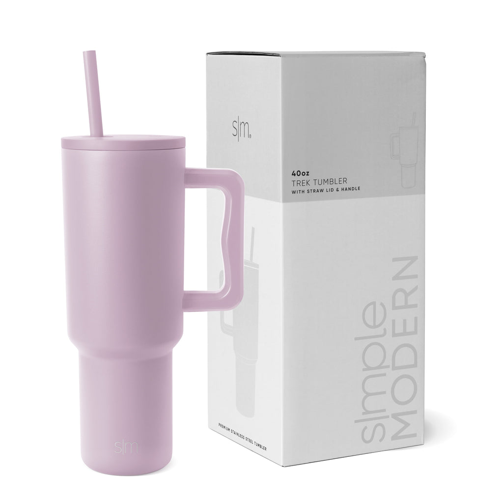 Simple Modern 40 fl oz Insulated Stainless Steel Trek Tumbler with Straw Lid | 80s Mix - DWV8