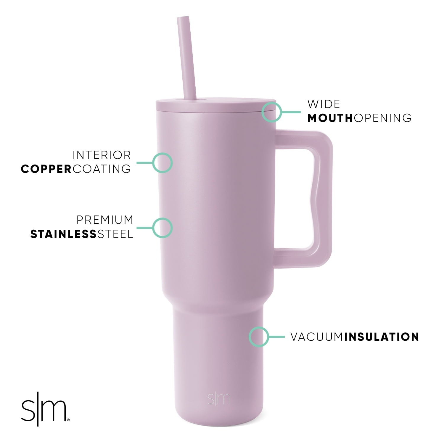 Simple Modern 40 fl oz Insulated Stainless Steel Trek Tumbler with Straw Lid | 80s Mix - DWV8