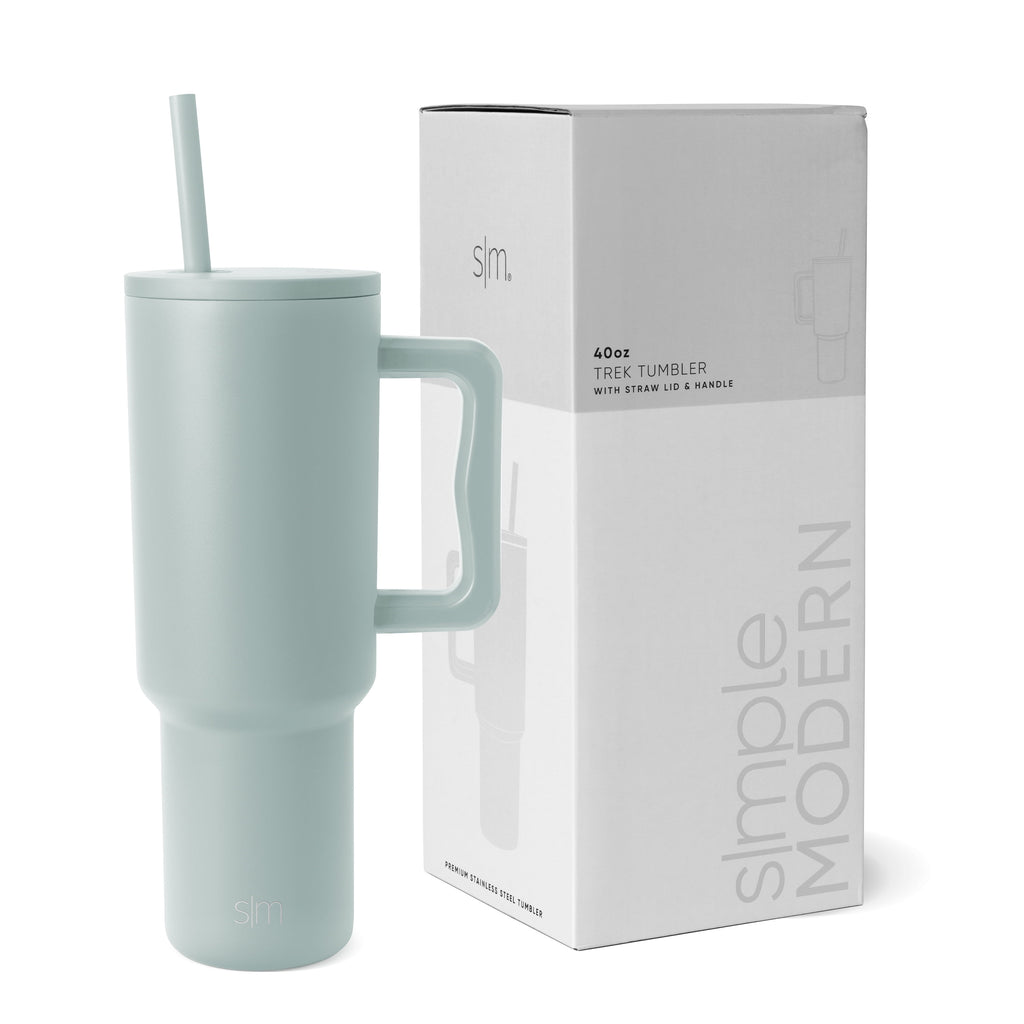 Simple Modern 40 fl oz Insulated Stainless Steel Trek Tumbler with Straw Lid | 80s Mix - DWV8