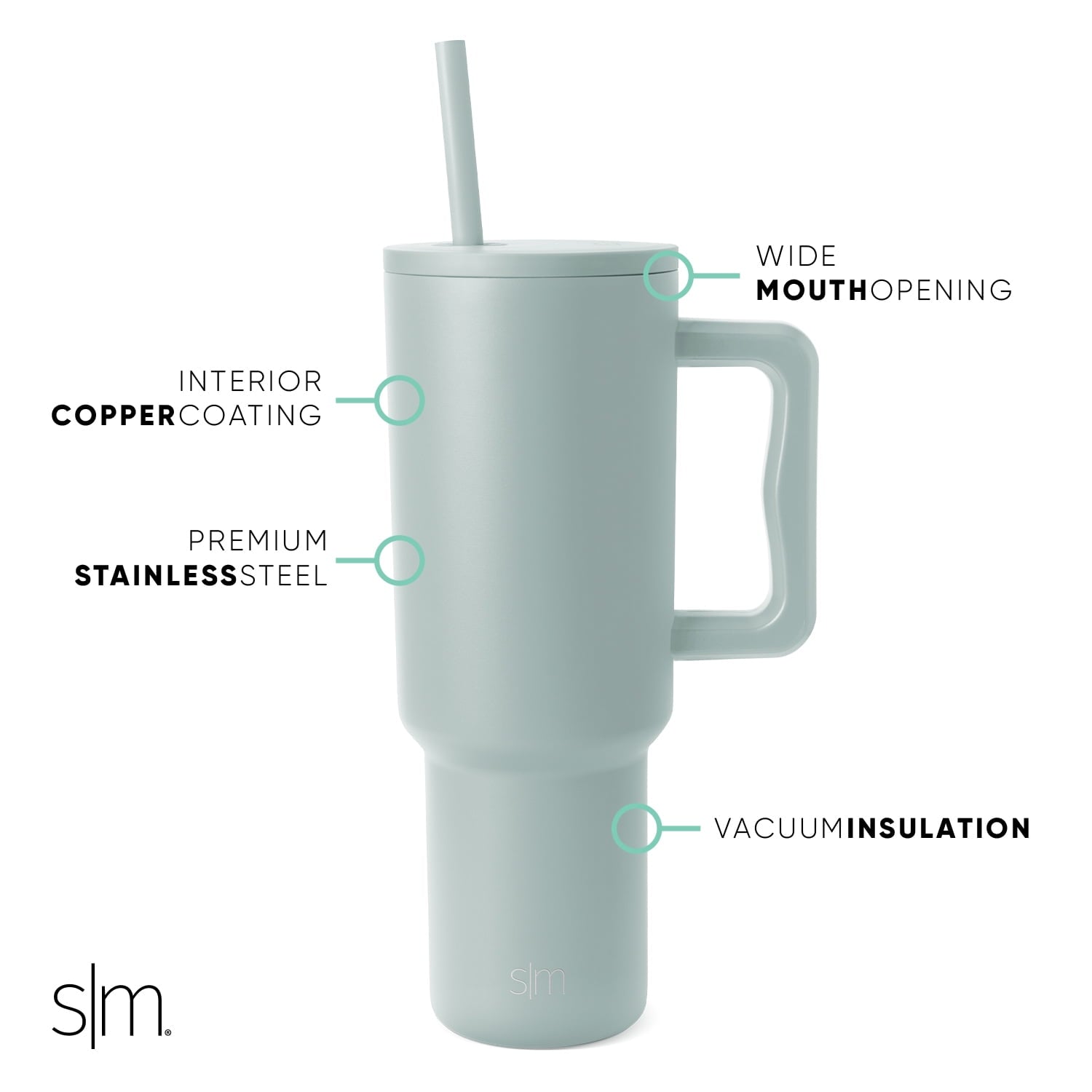 Simple Modern 40 fl oz Insulated Stainless Steel Trek Tumbler with Straw Lid | 80s Mix - DWV8