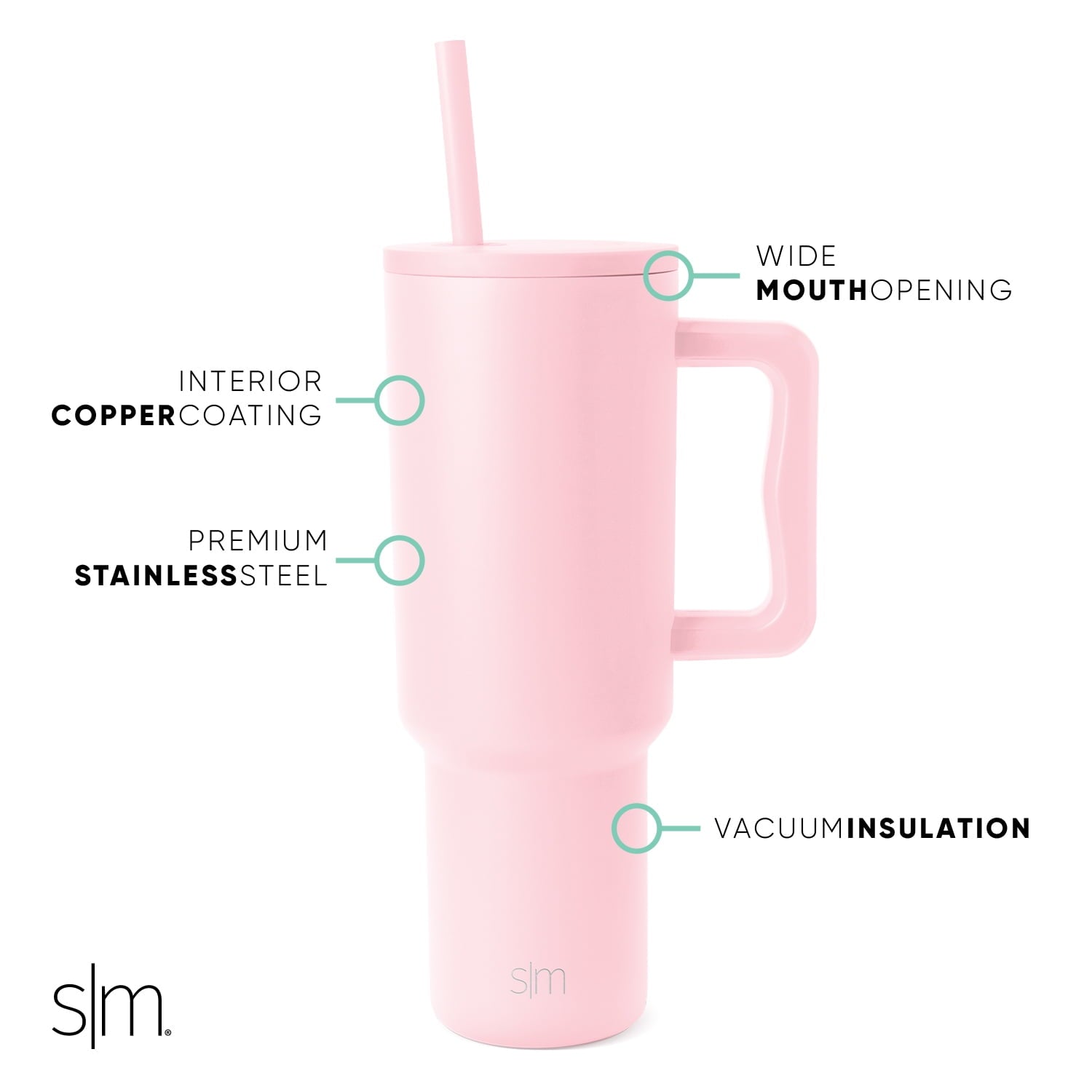 Simple Modern 40 fl oz Insulated Stainless Steel Trek Tumbler with Straw Lid | 80s Mix - DWV8