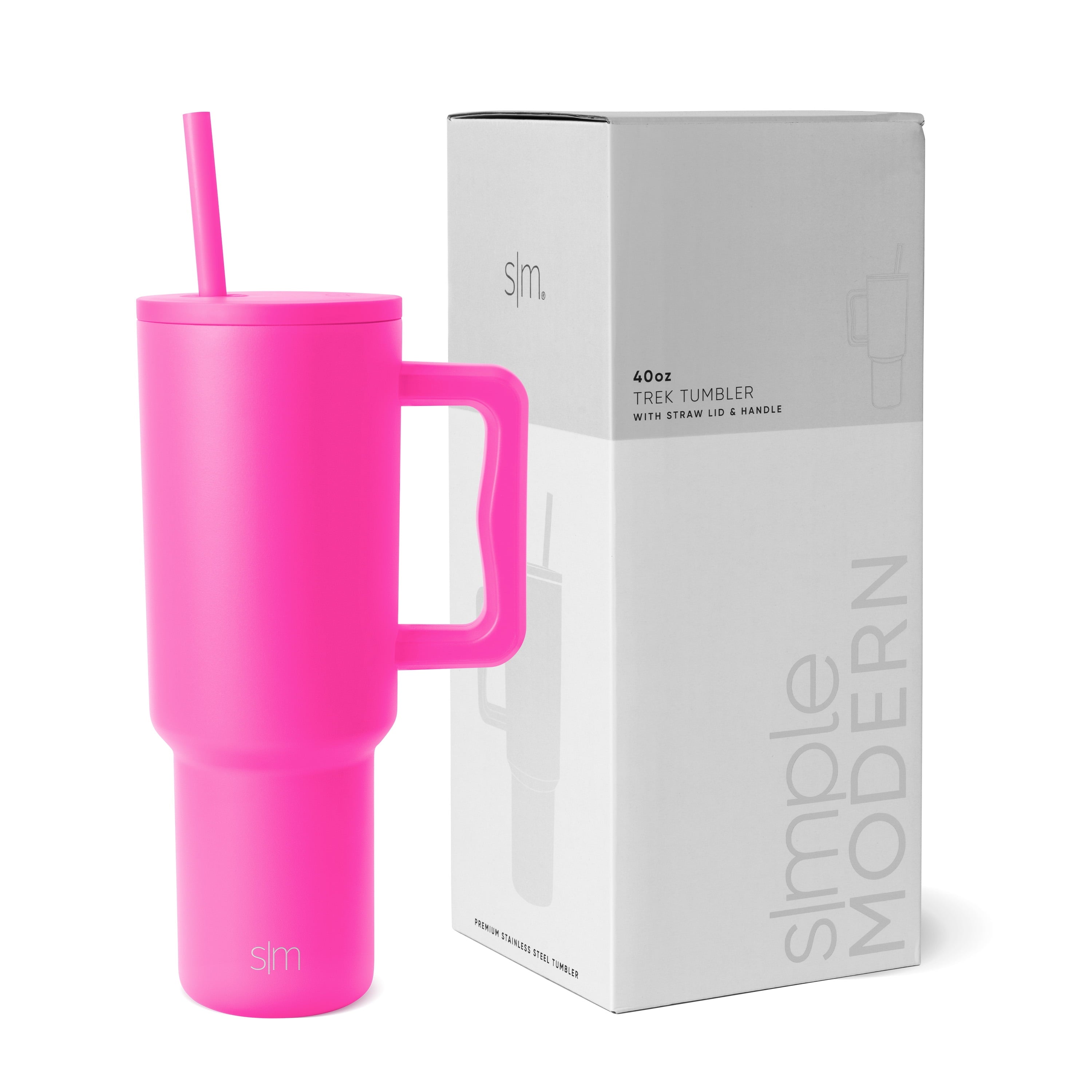 Simple Modern 40 fl oz Insulated Stainless Steel Trek Tumbler with Straw Lid | 80s Mix - DWV8