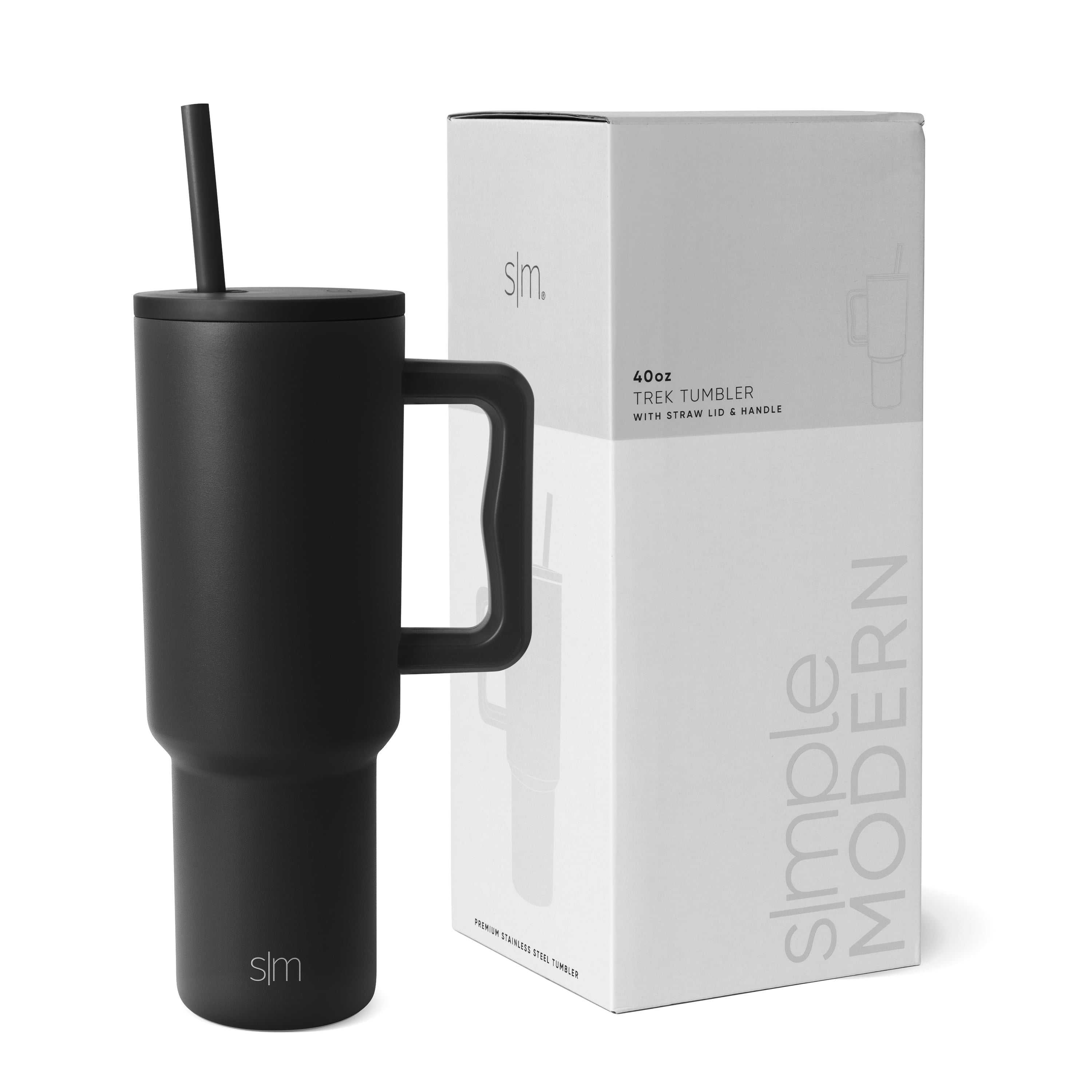 Simple Modern 40 fl oz Insulated Stainless Steel Trek Tumbler with Straw Lid | 80s Mix - DWV8