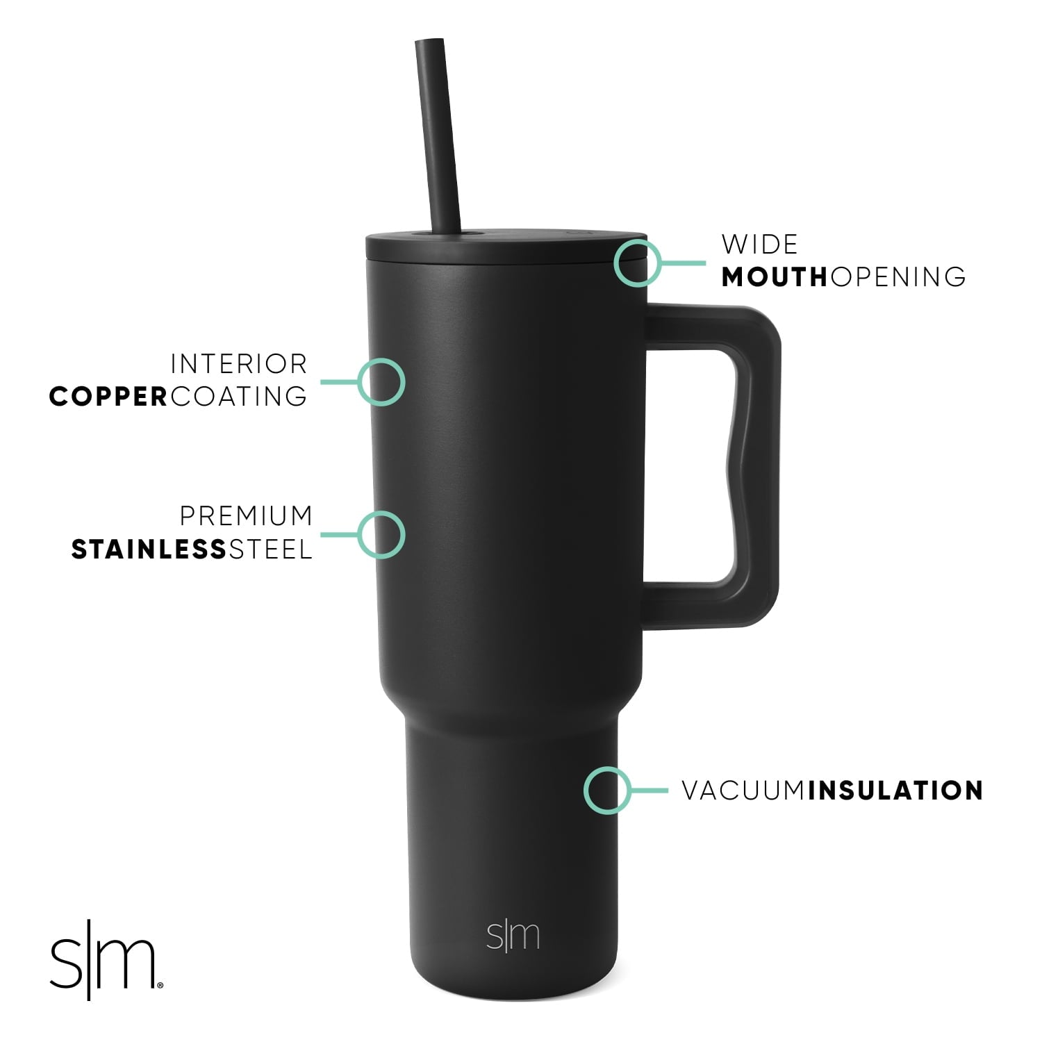 Simple Modern 40 fl oz Insulated Stainless Steel Trek Tumbler with Straw Lid | 80s Mix - DWV8