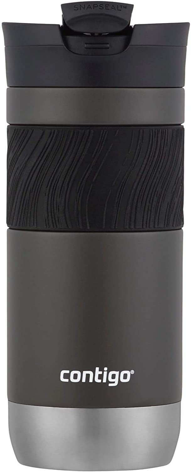 Contigo Byron 2.0 Stainless Steel Travel Mug with SNAPSEAL Lid and Grip, 20 oz, Sake &amp; Blue Corn, 2-Pack - AAEO