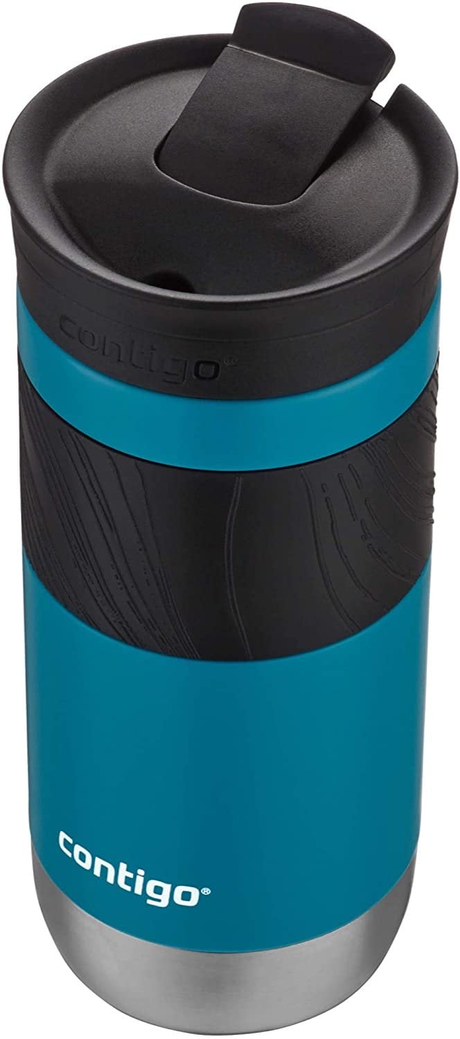 Contigo Byron 2.0 Stainless Steel Travel Mug with SNAPSEAL Lid and Grip, 20 oz, Sake &amp; Blue Corn, 2-Pack - AAEO