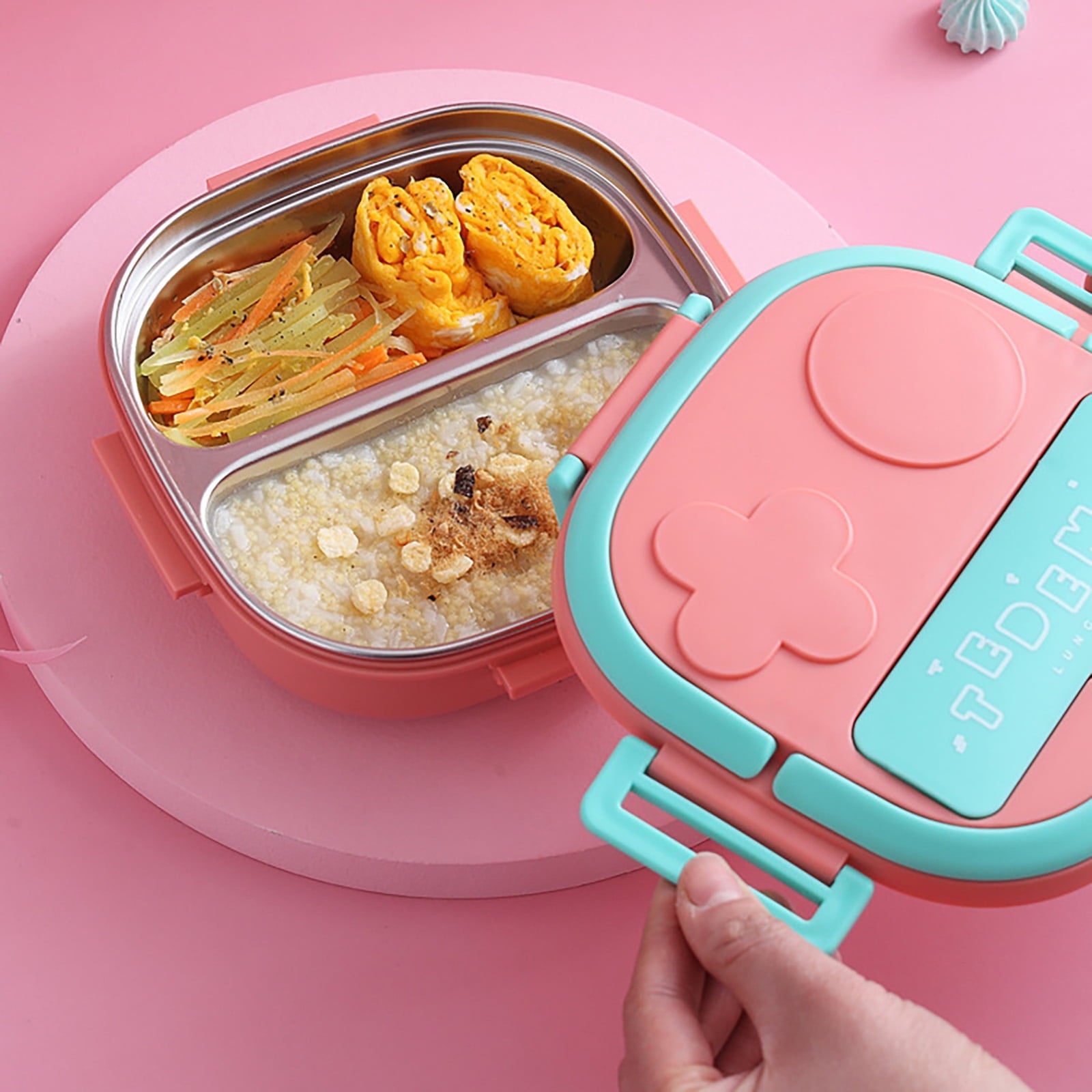 Clearance Items!Ymkly Kitchen Storage,Storage Box,Two Grid Stainless Steel Square Lunch Box ForTravel Office For Girls Boys Portable School Lunch Box Bento Thermal Food ,Contigo Coffee Travel Mug - CLL9