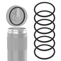 Linkidea 6 Pack Water Bottle Gasket Replacement Compatible with Contigo Byron Snapseal Travel Mug 16oz/20oz, Silicone O Ring Leak Proof Rubber Seal with Tweezer for Bottle Lid, Black - 4CWK